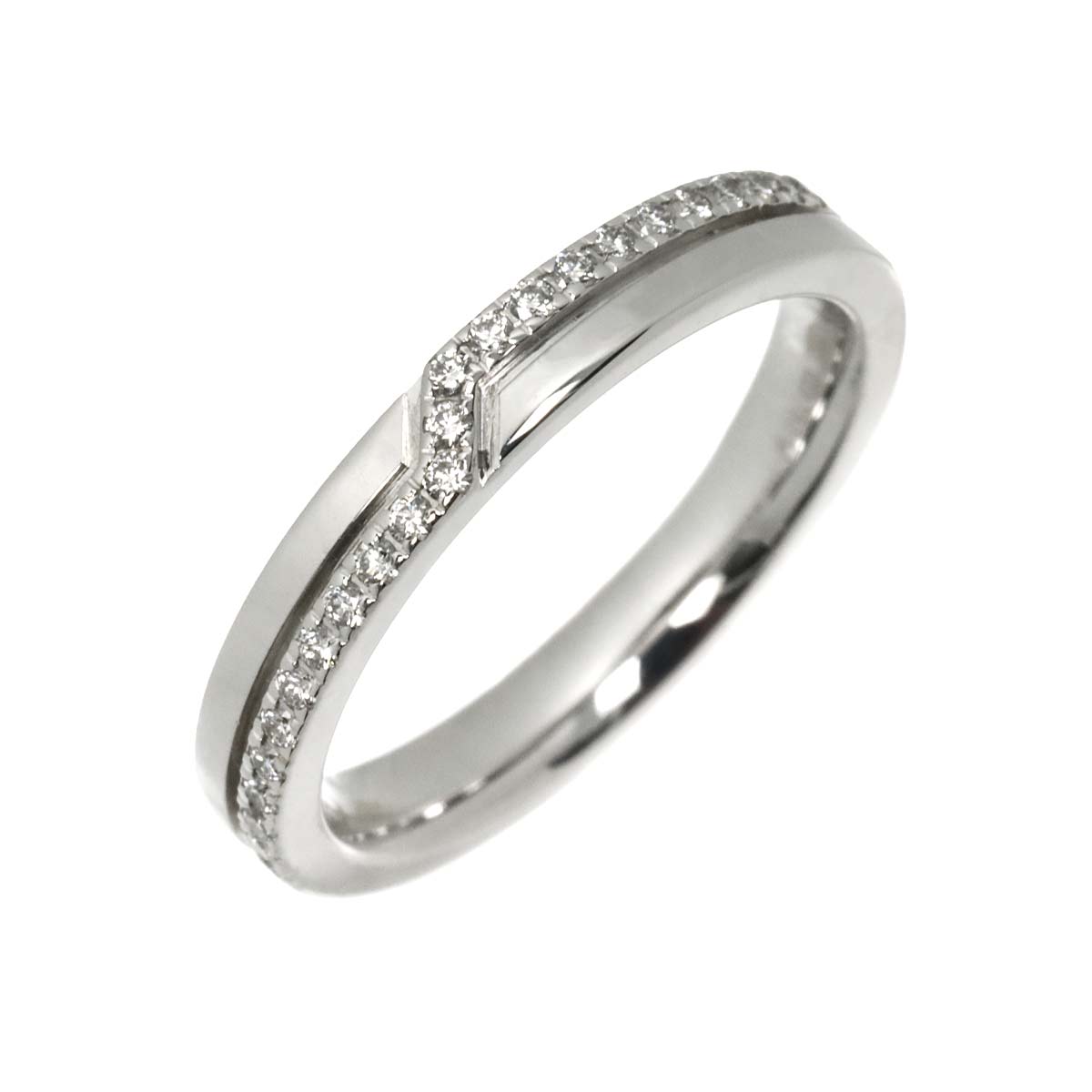 Diamond 0.14ct Ring 18K WG 750 Size5-5.25(US)
