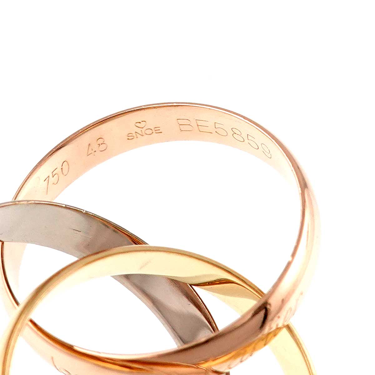 Trinity Ring MM 18K YG WG PG 750 Size48 4.5(US)
