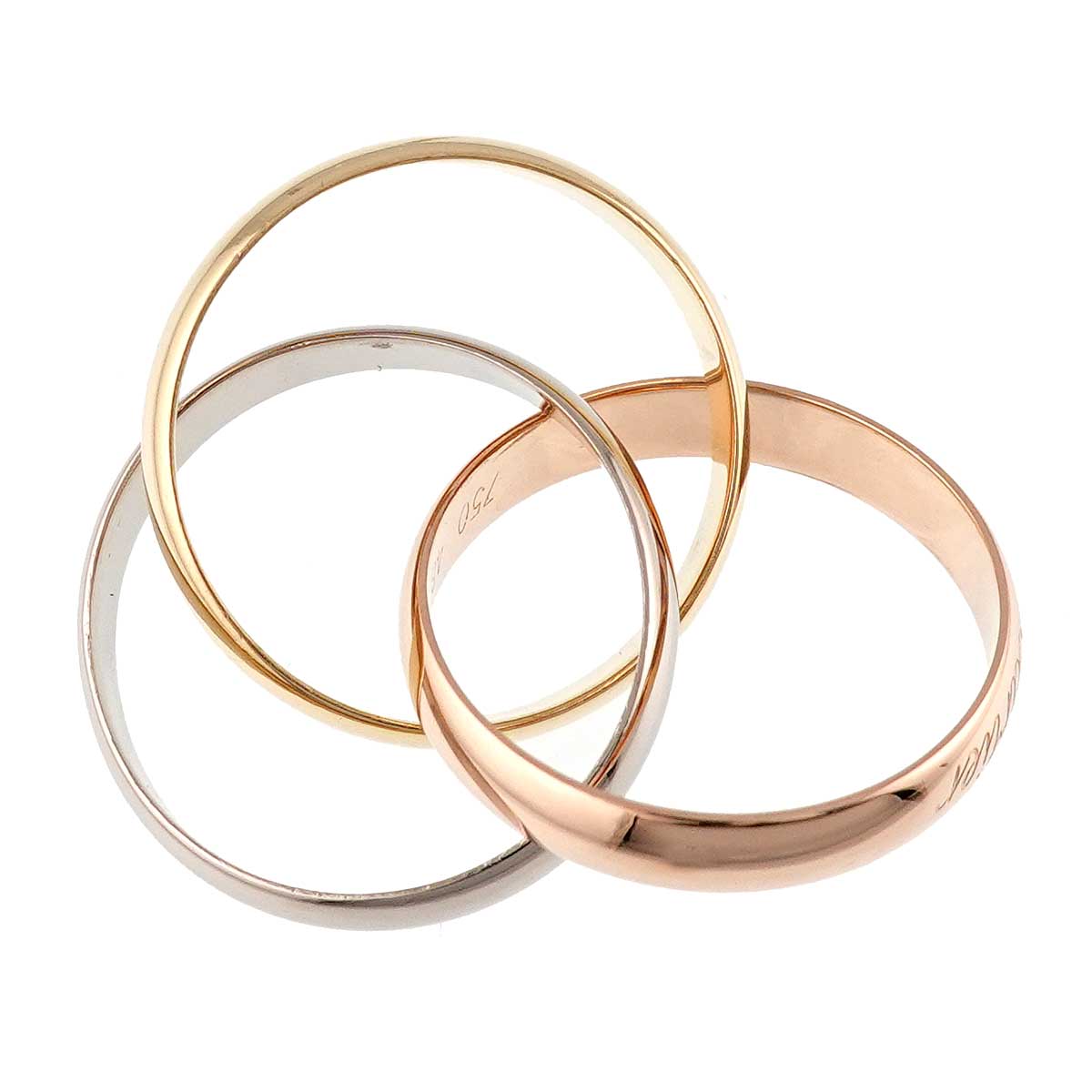 Trinity Ring MM 18K YG WG PG 750 Size48 4.5(US)