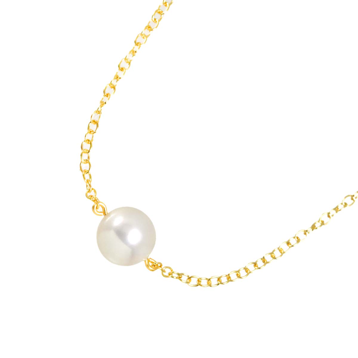 Akoya Pearl 7.1mm Necklace 18K YG 750