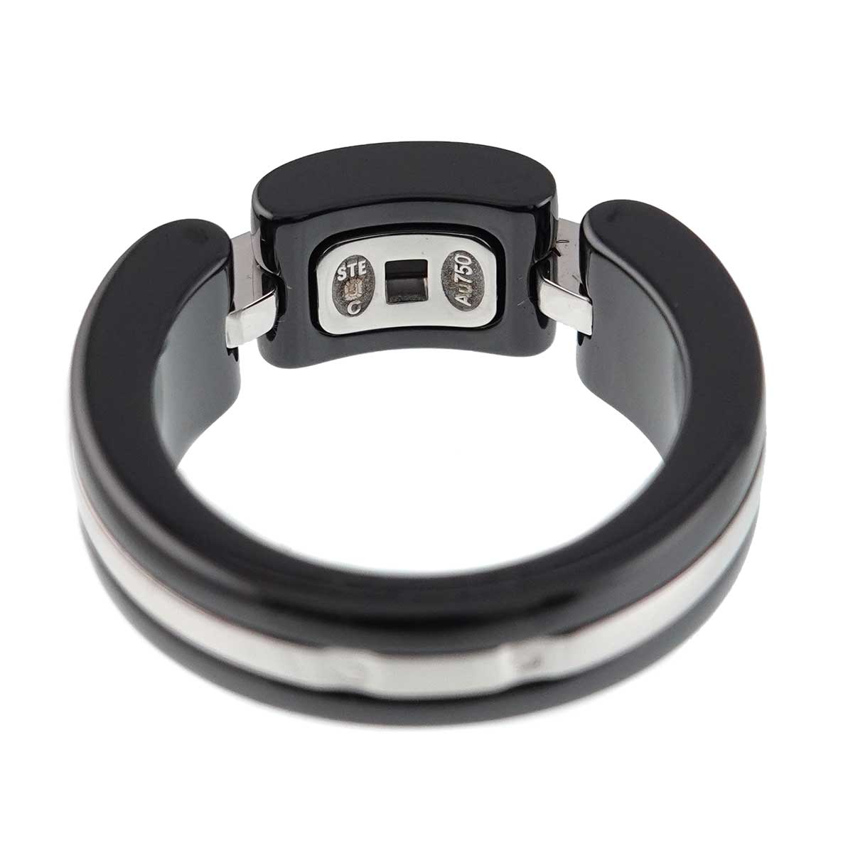 ULTRA Ring Black Ceramic 18K WG 750 Size51 5.25(US)