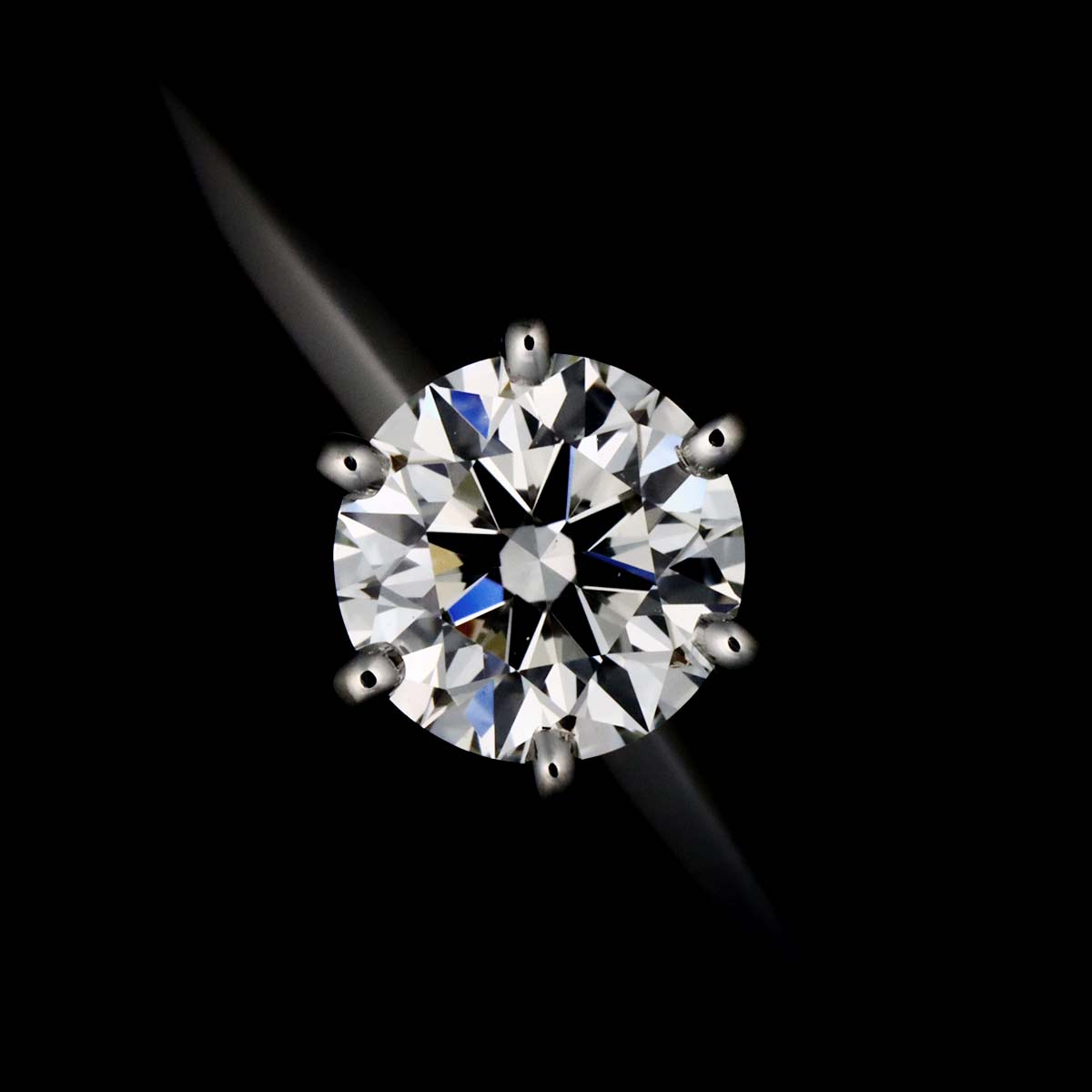 Diamond 0.62ct I/VS1/3EX Ring Pt Platinum Size5.5-5.75(US)