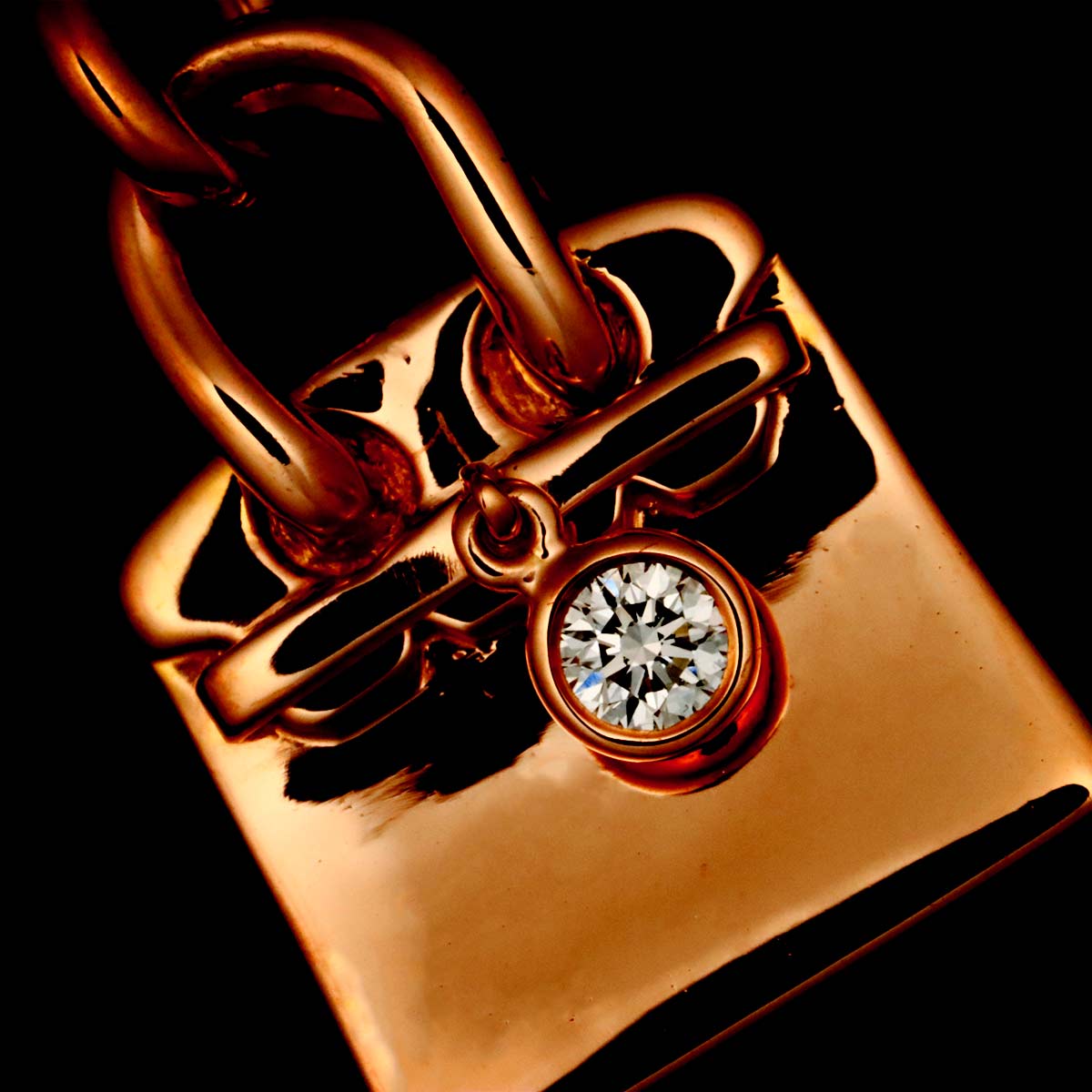Amulet Diamond Necklace 18K Pink Gold 750