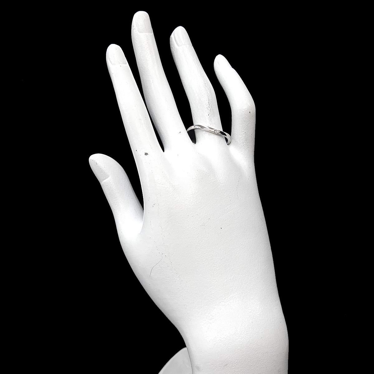 Ballerine curve Diamond 3P Ring Pt Pt size63 10.25(US)