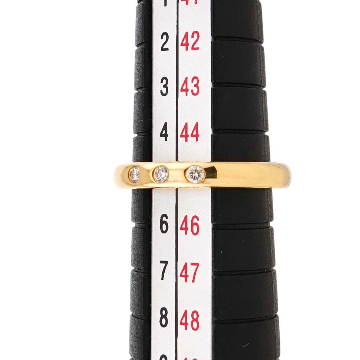 Stacking Diamond 3P Ring 18K Yellow Gold 750 Size3.25(US)