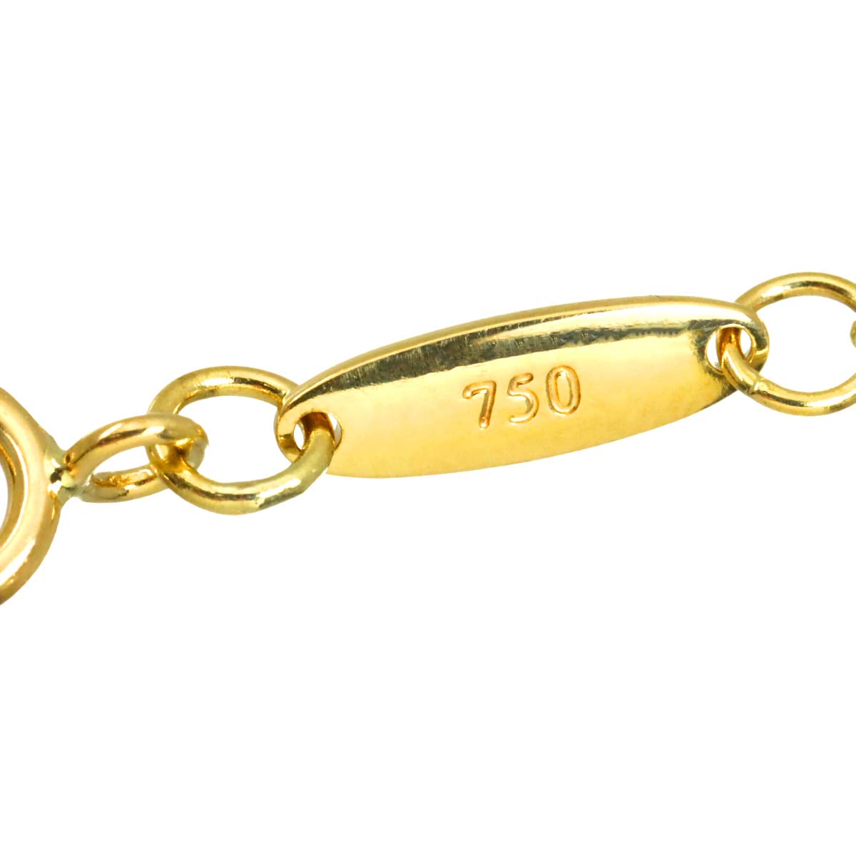Open Heart Diamond Necklace 18K Yellow Gold 750