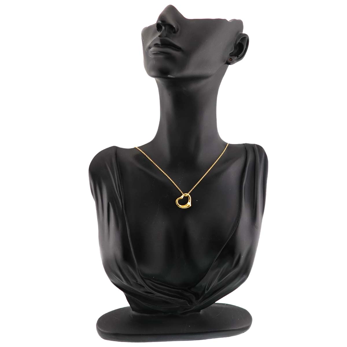 Open Heart Diamond Necklace 18K Yellow Gold 750