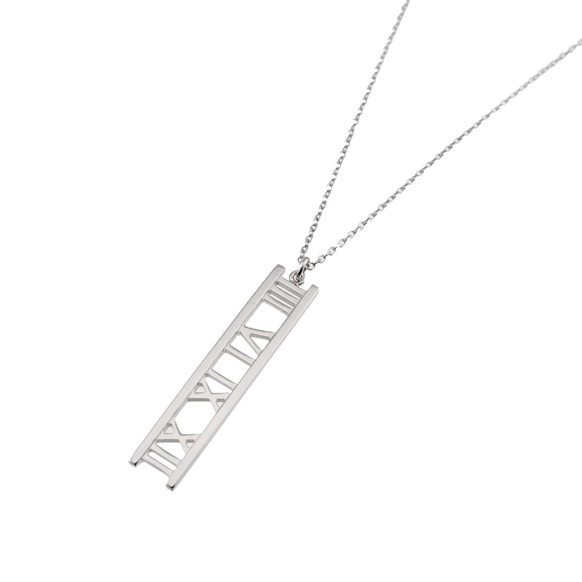 Atlas Open bar Necklace 18K White Gold 750