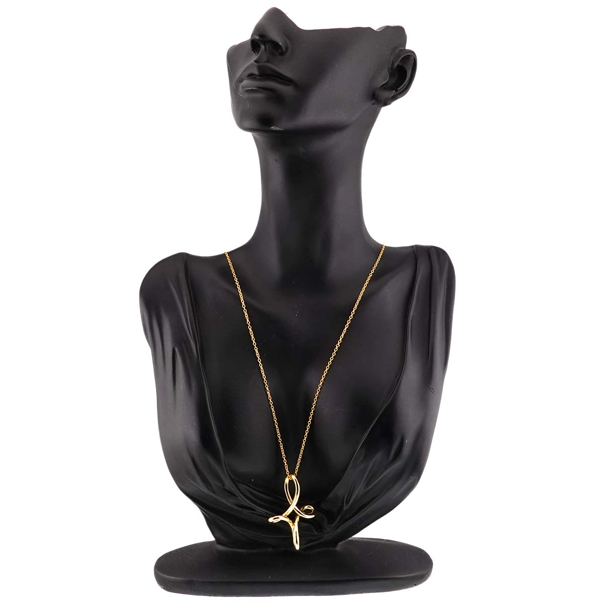 Infinity Cross Long Necklace 18K Yellow Gold 750