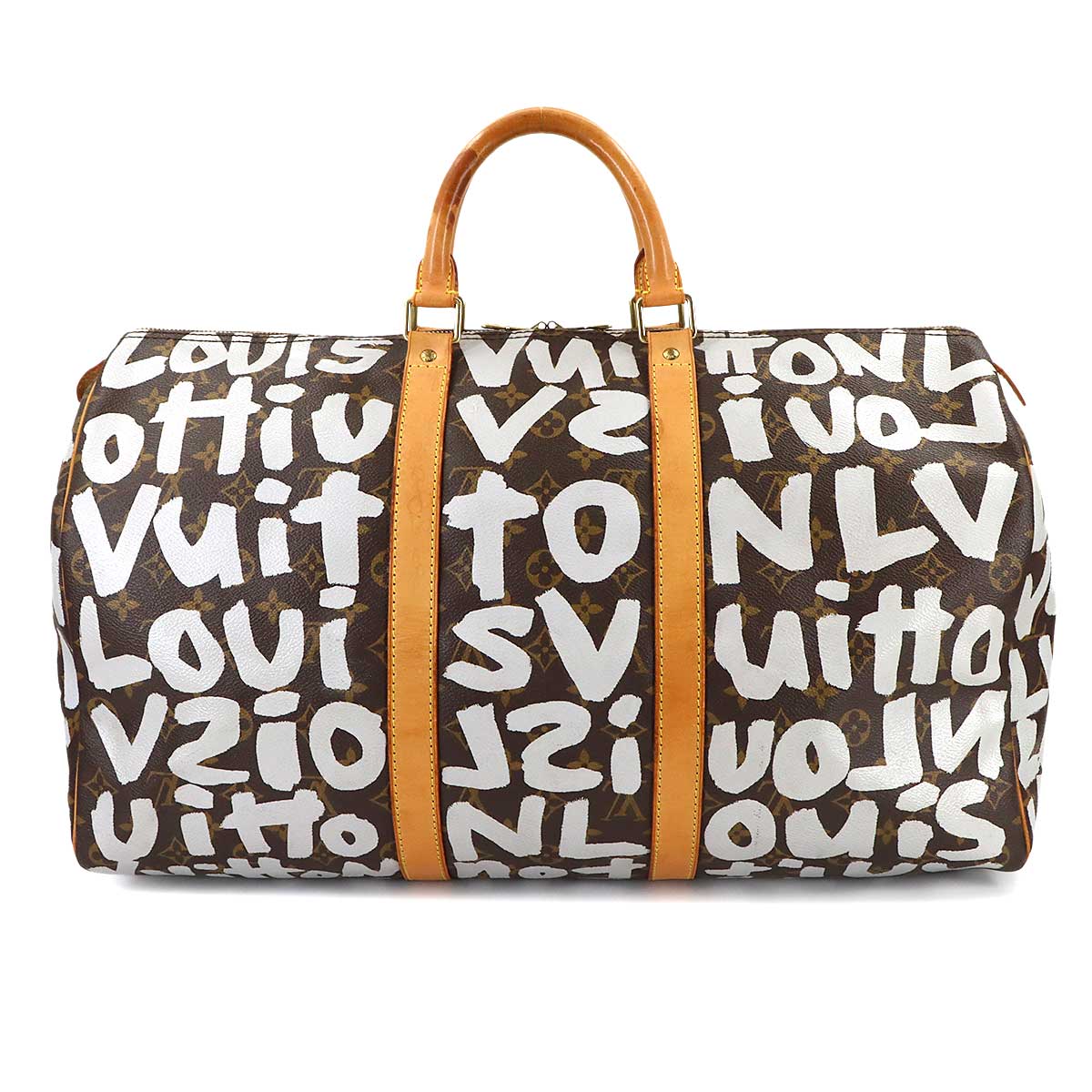 Monogram Graffiti Keepall 50 Luggage Argent M92197