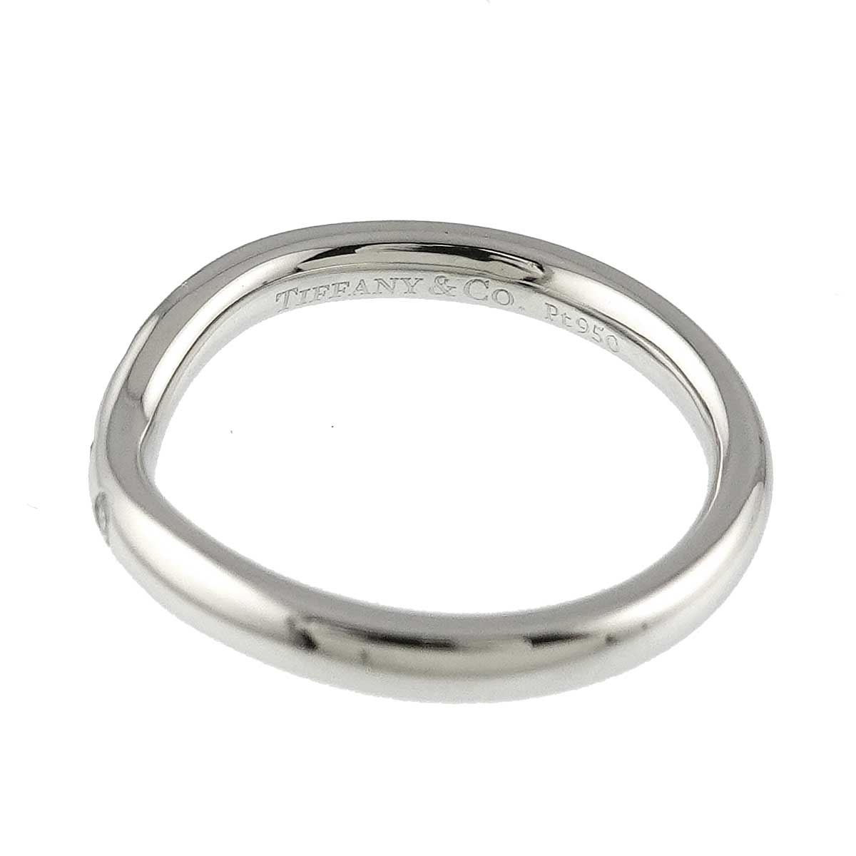 Curved Band Diamond Ring Platinum size2.5(US)