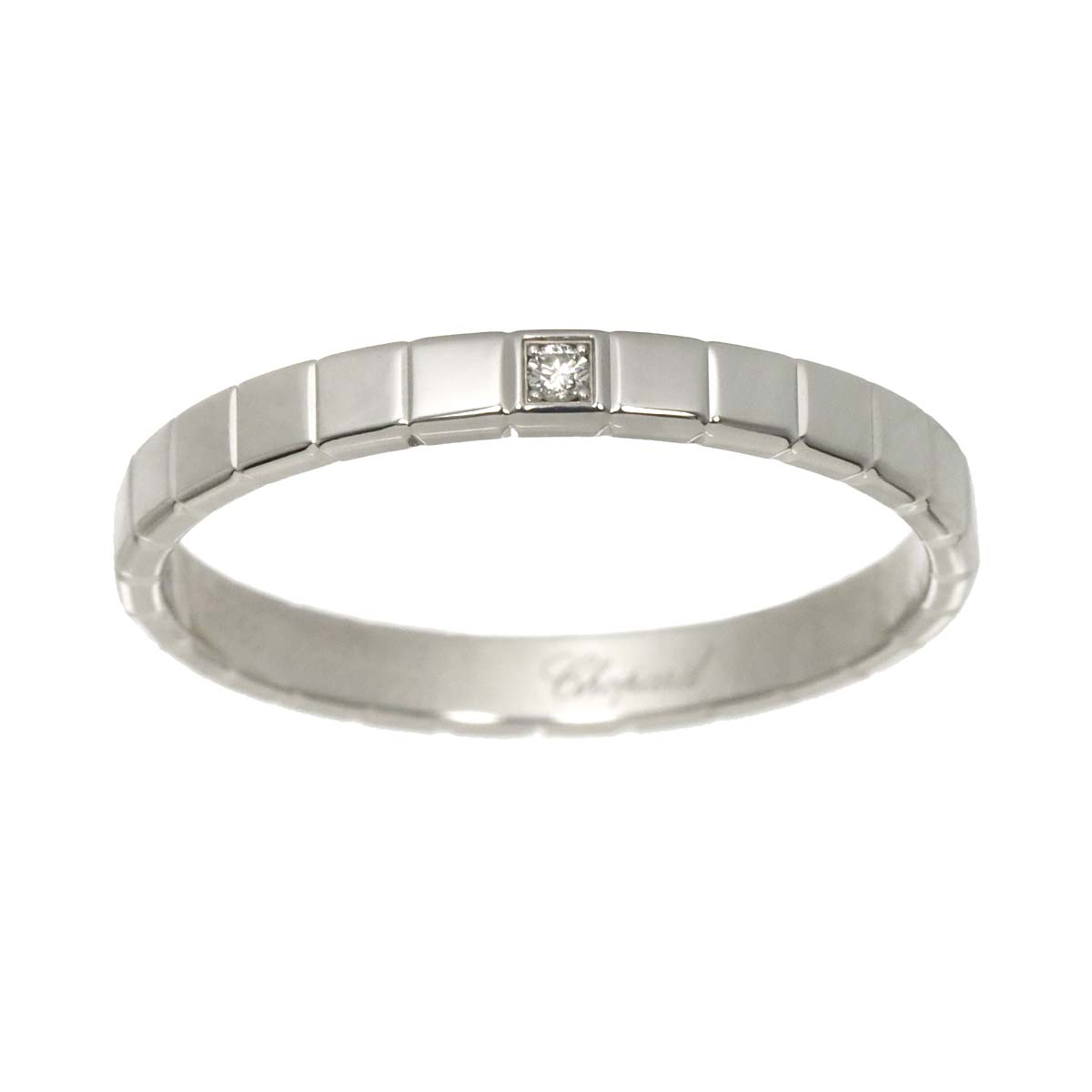 Ice Cube Diamond 1P Ring 18K WG 750 Size6.75(US)