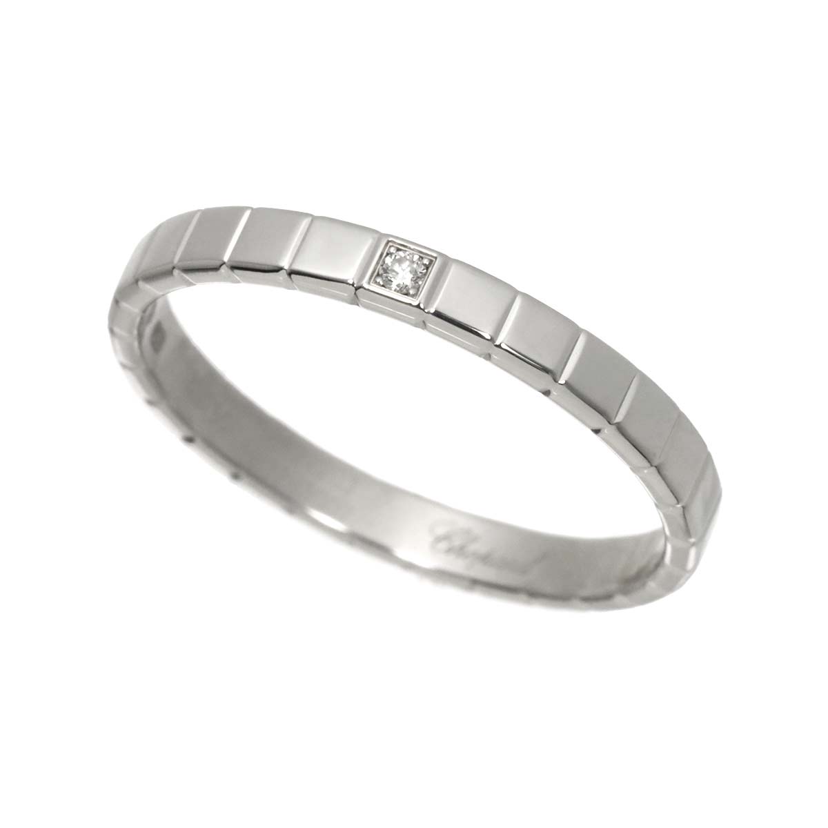 Ice Cube Diamond 1P Ring 18K WG 750 Size6.75(US)