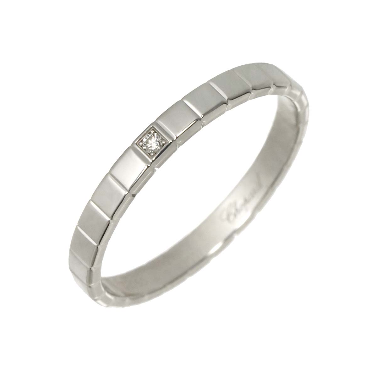 Ice Cube Diamond 1P Ring 18K WG 750 Size6.75(US)