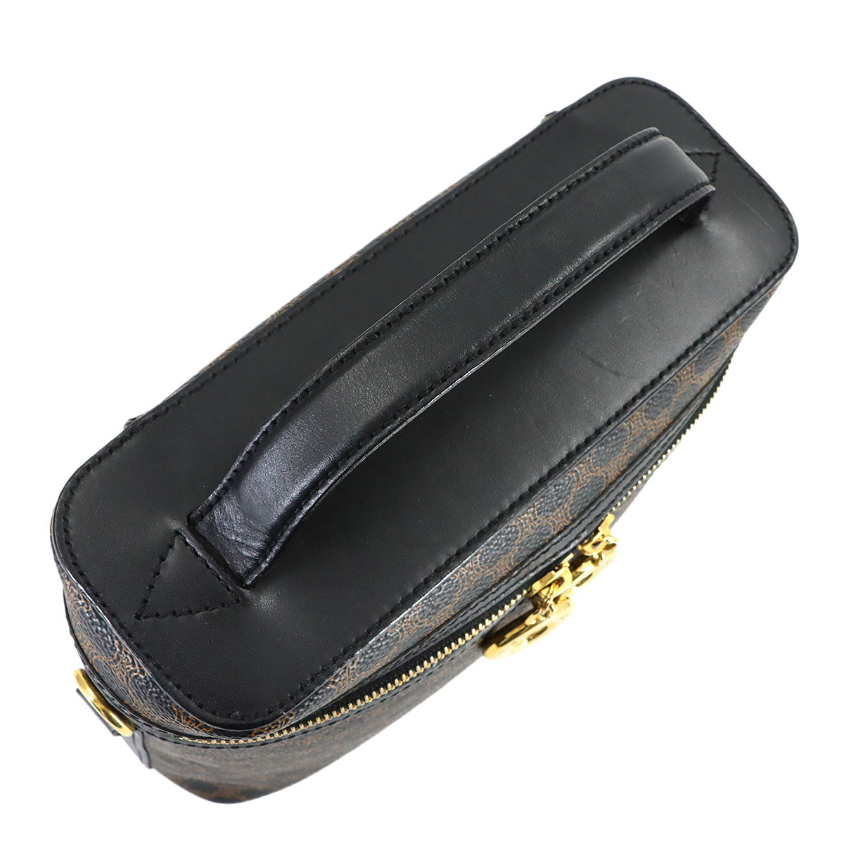 Macadam Vanity Hand Bag Leather PVC Black Brown Purse