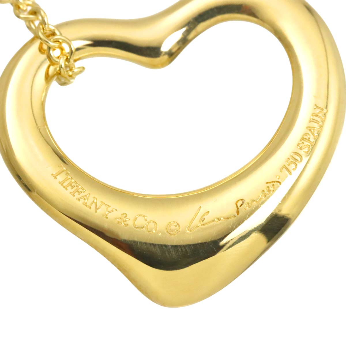 Open Heart Necklace 18K Yellow Gold 750