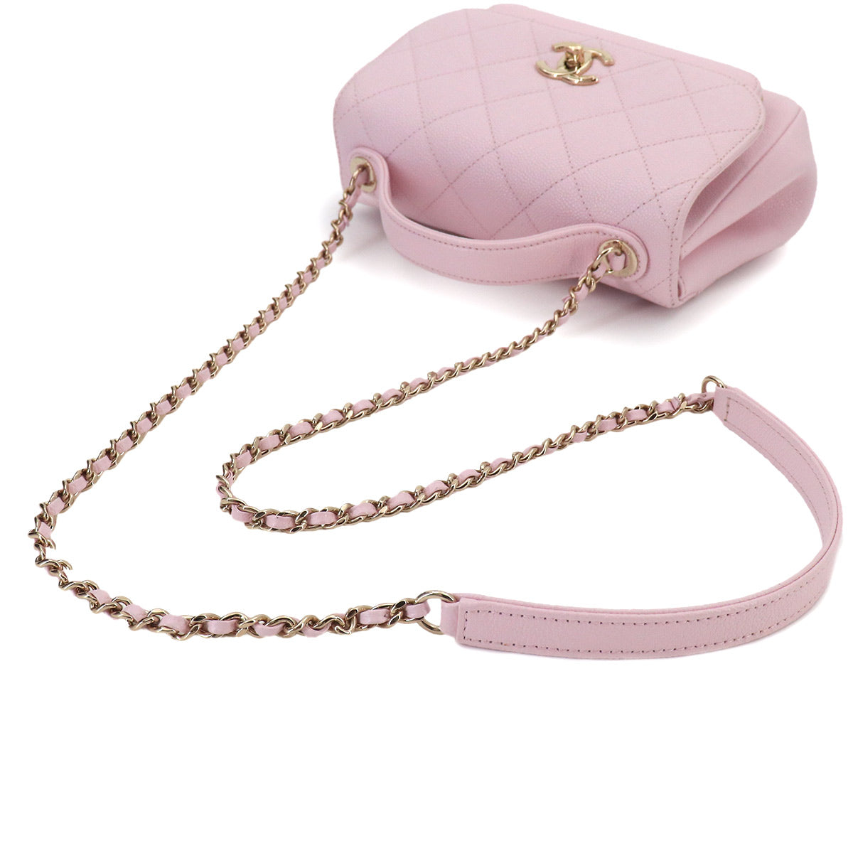 Matelasse Business Affinity Hand Chain Shoulder Bag Pink A93749