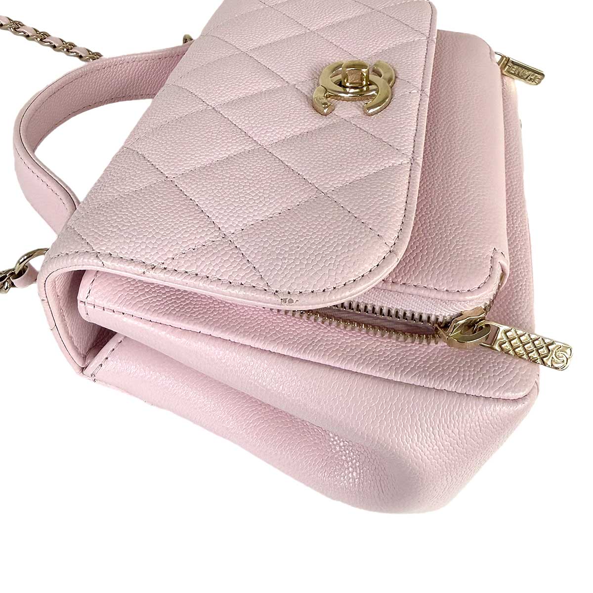 Matelasse Business Affinity Hand Chain Shoulder Bag Pink A93749