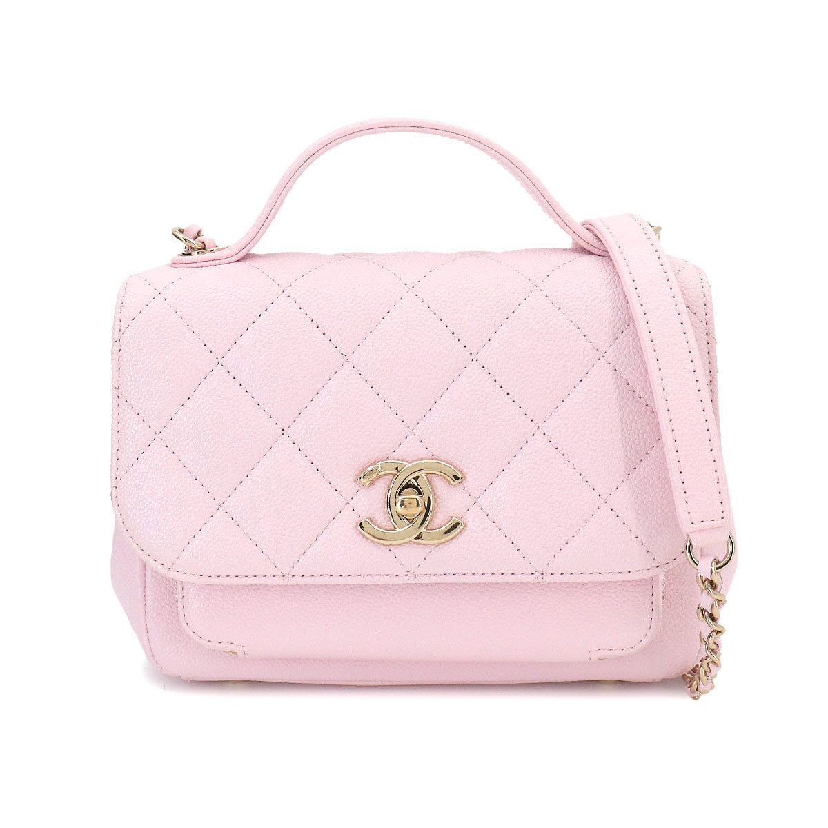 Matelasse Business Affinity Hand Chain Shoulder Bag Pink A93749