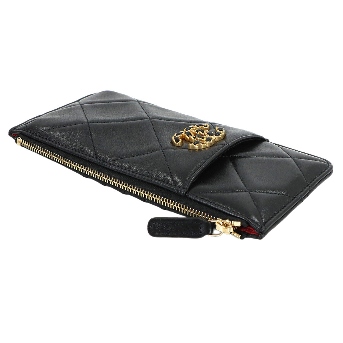 19 Phone and Card Case Pouch Leather black AP1182 Purse
