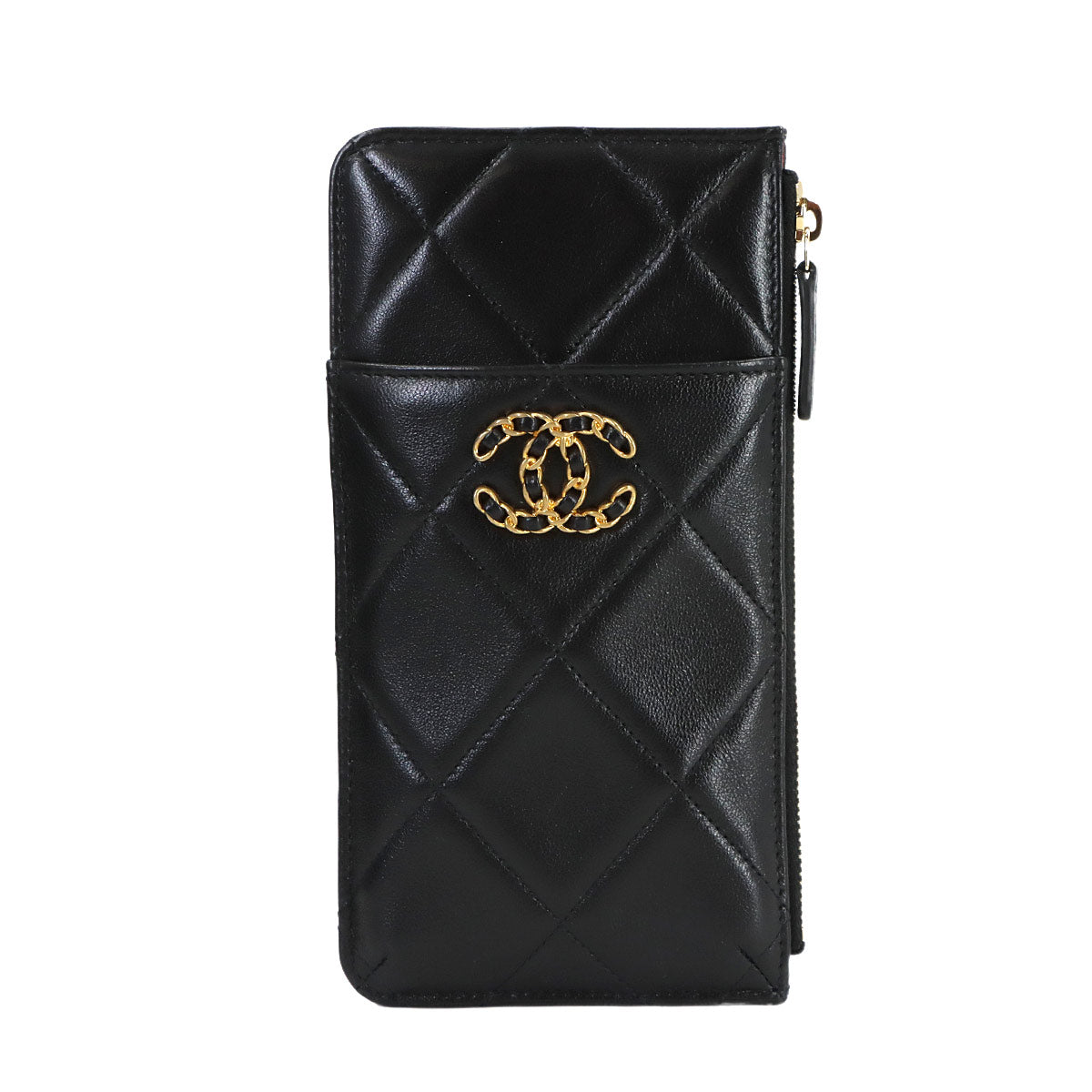 19 Phone and Card Case Pouch Leather black AP1182 Purse