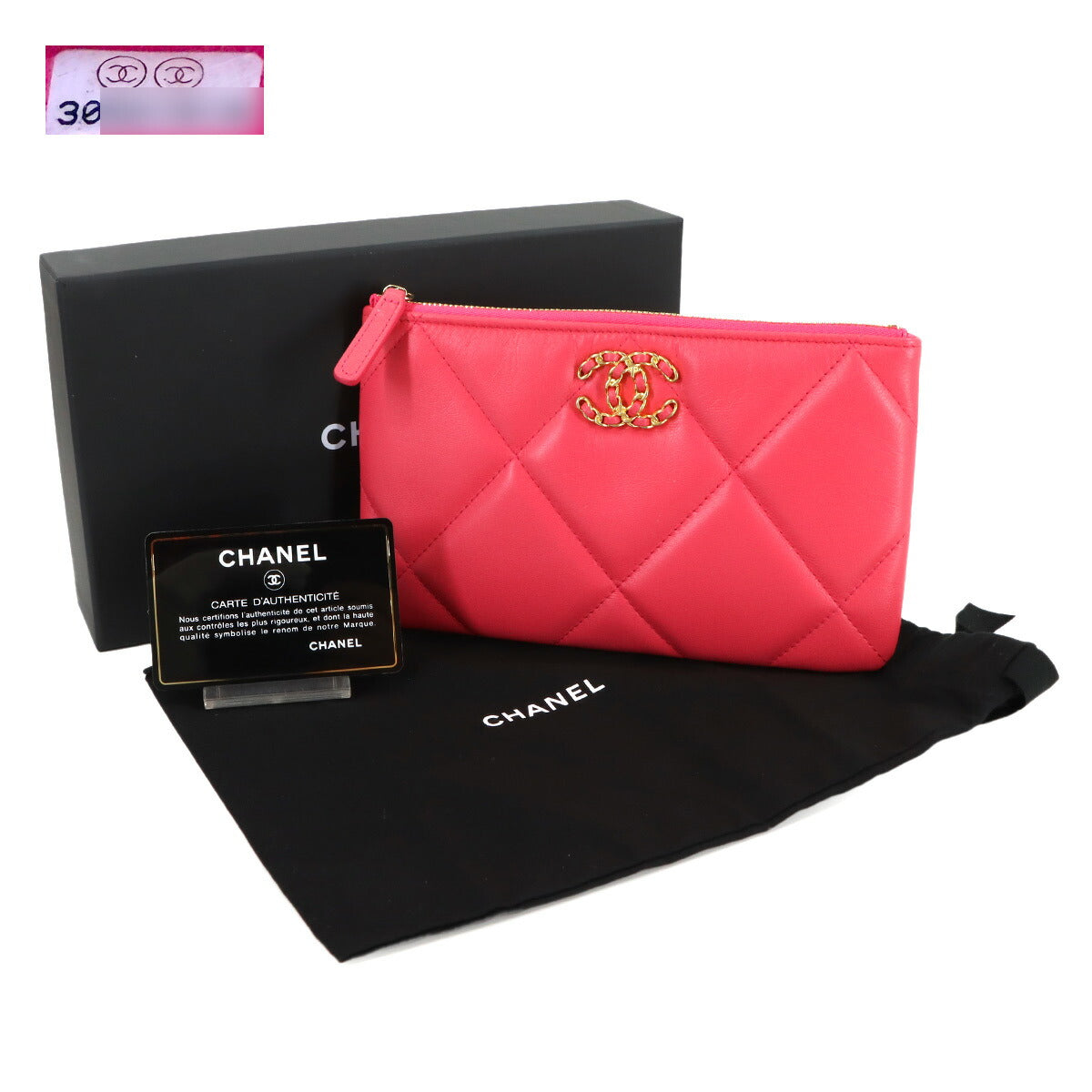 19 Pouch Leather Pink AP1059 Purse