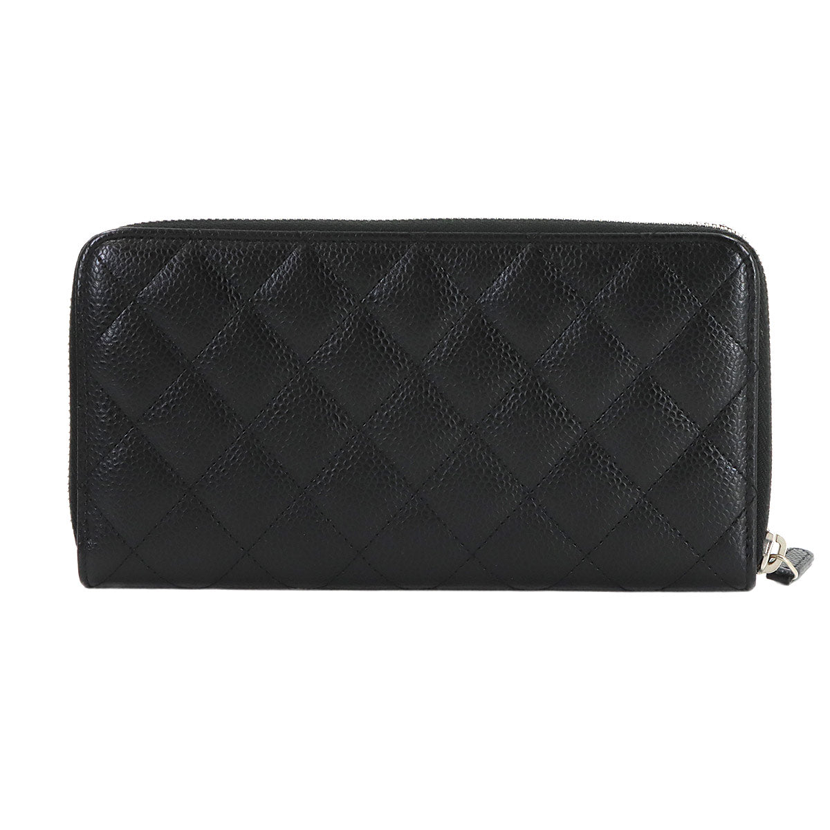 Matelasse Classic Long Zipped Wallet Leather Black A50097