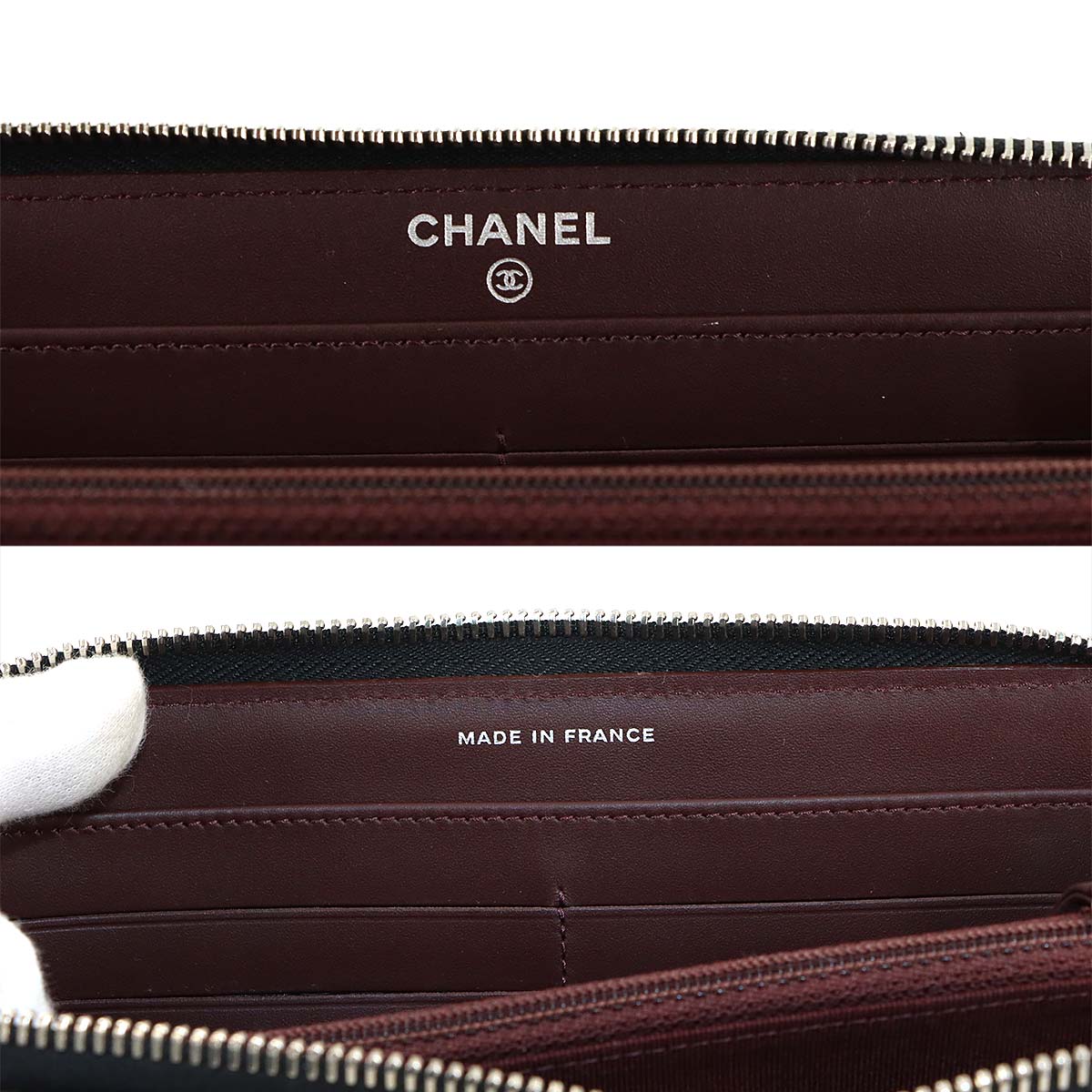 Matelasse Classic Long Zipped Wallet Leather Black A50097