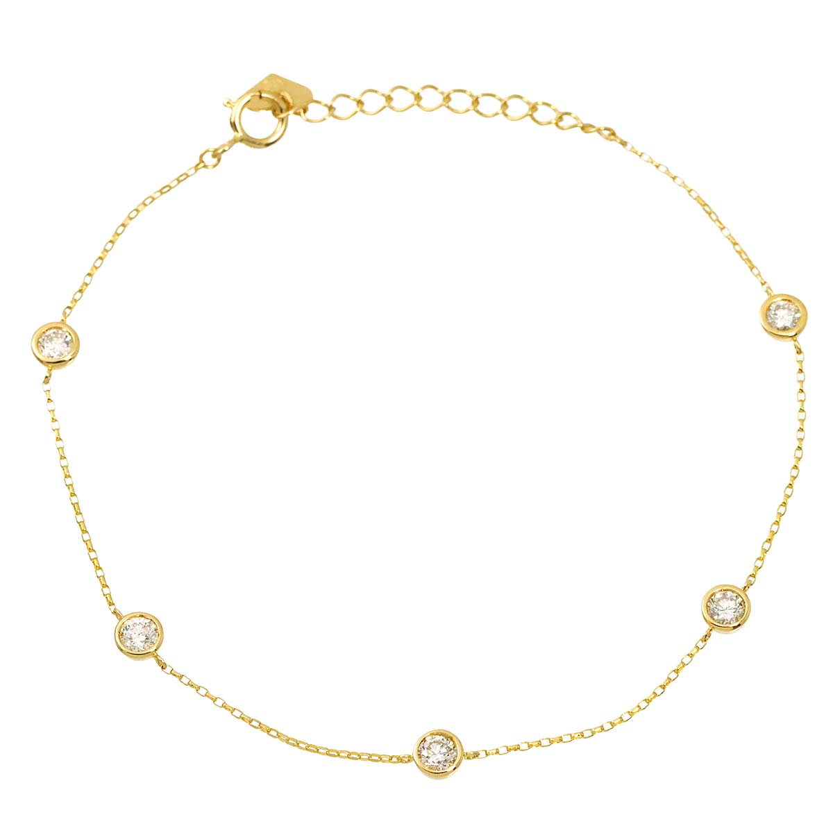 Diamond 0.50ct Bracelet K18 YG Yellow Gold 750