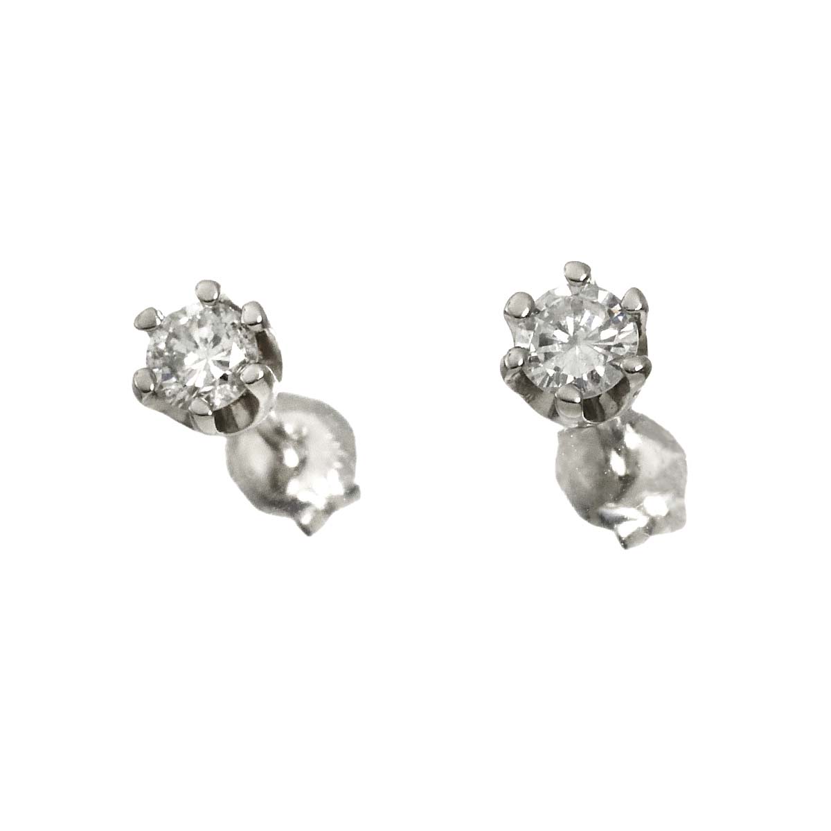 Diamond 0.10/0.10ct Earrings Pierced Pt Platinum