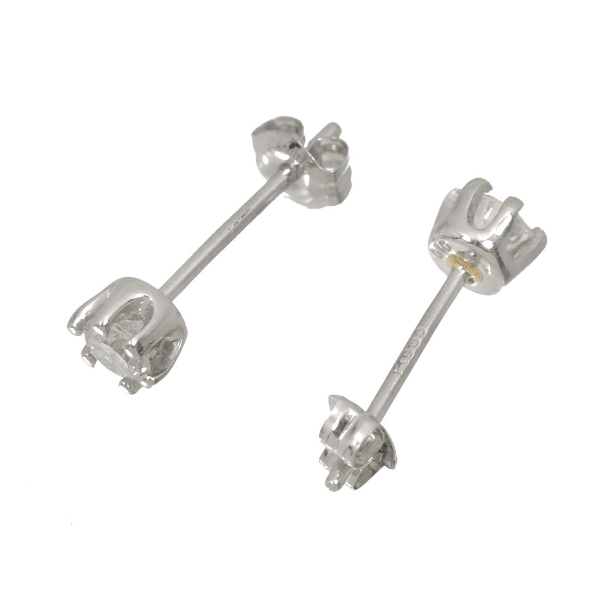Diamond 0.10/0.10ct Earrings Pierced Pt Platinum