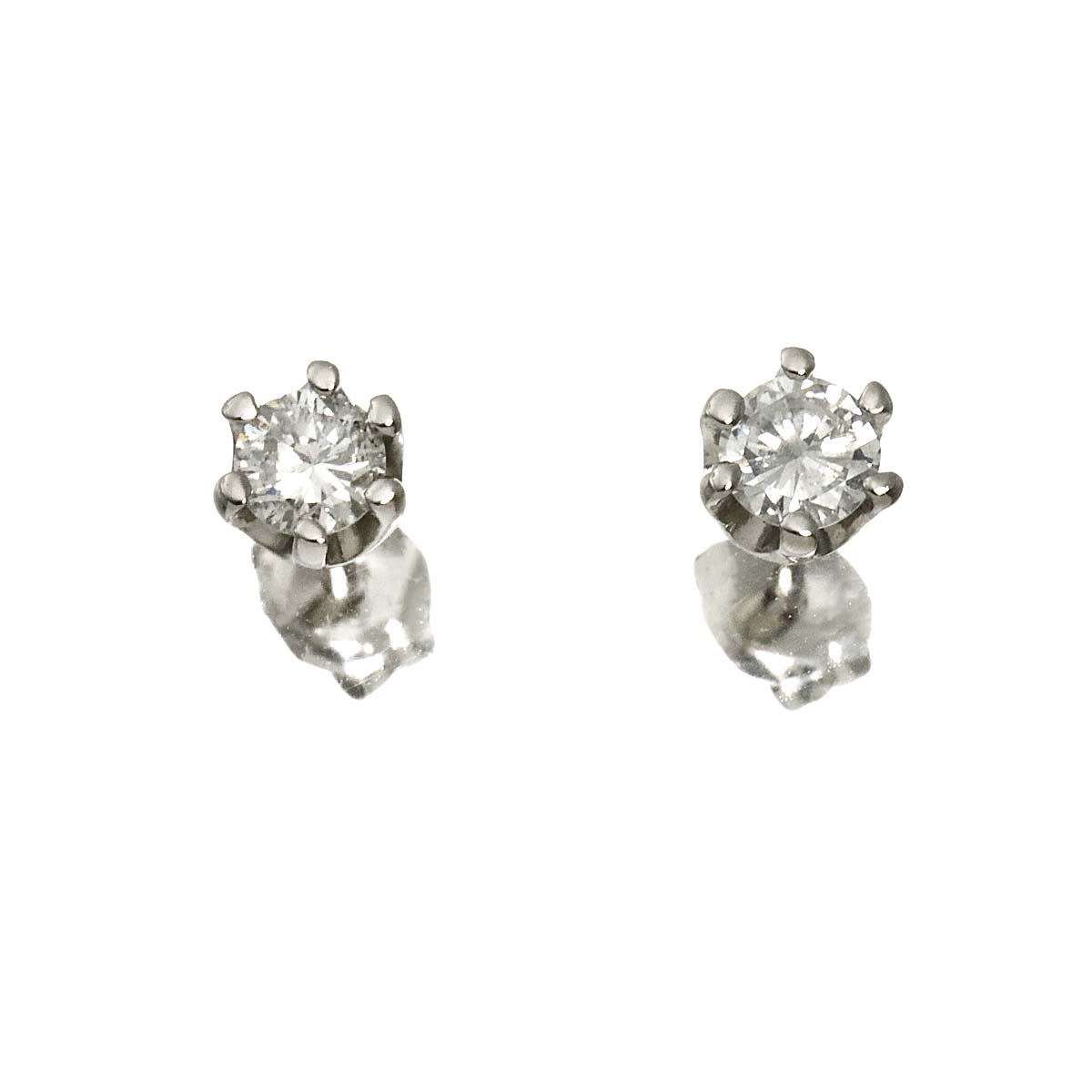 Diamond 0.10/0.10ct Earrings Pierced Pt Platinum