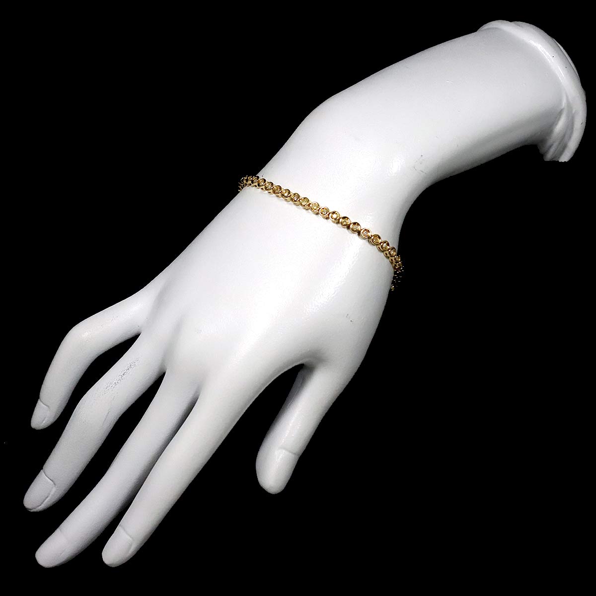 Diamond 1.01ct Bracelet K18 YG Yellow Gold 750