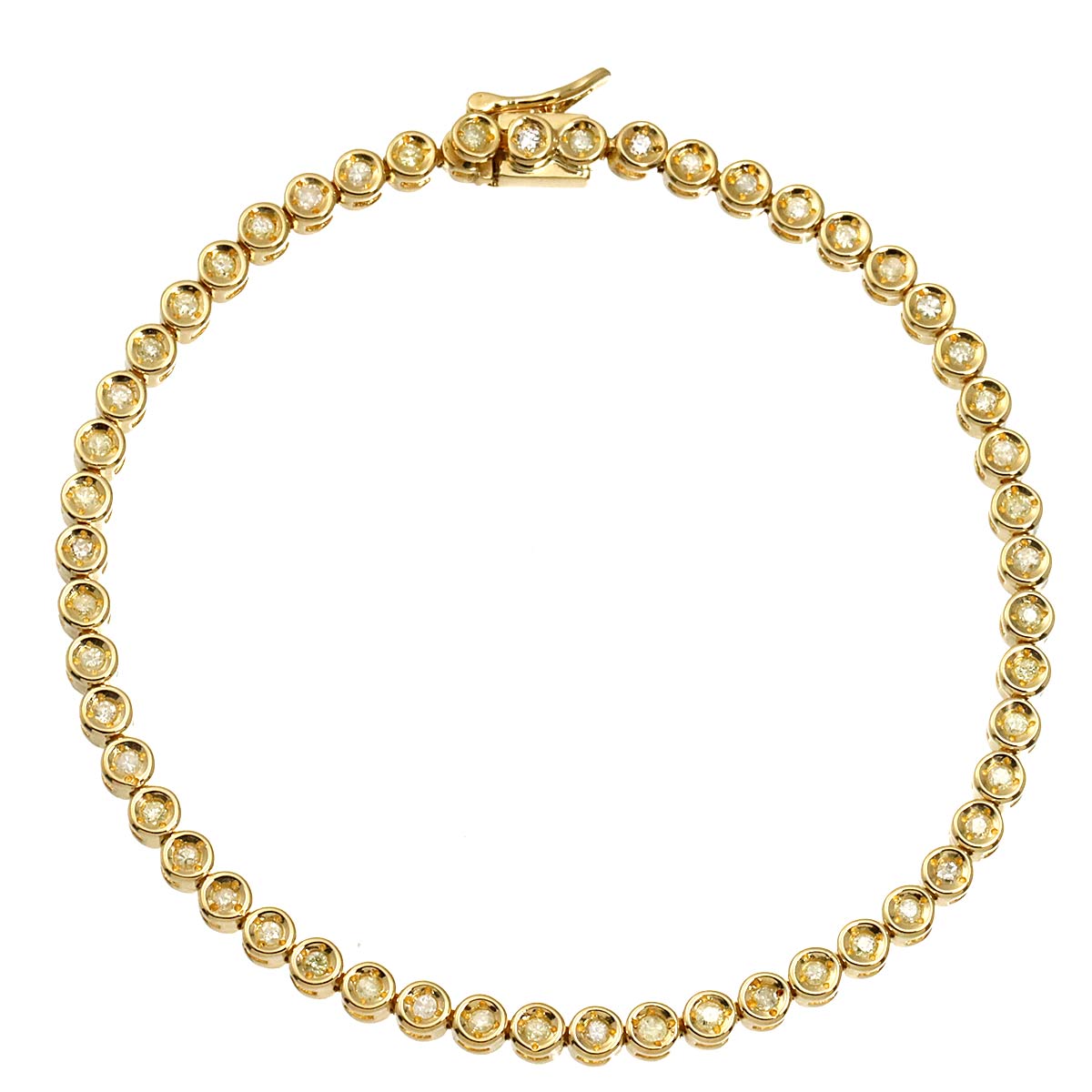 Diamond 1.01ct Bracelet K18 YG Yellow Gold 750