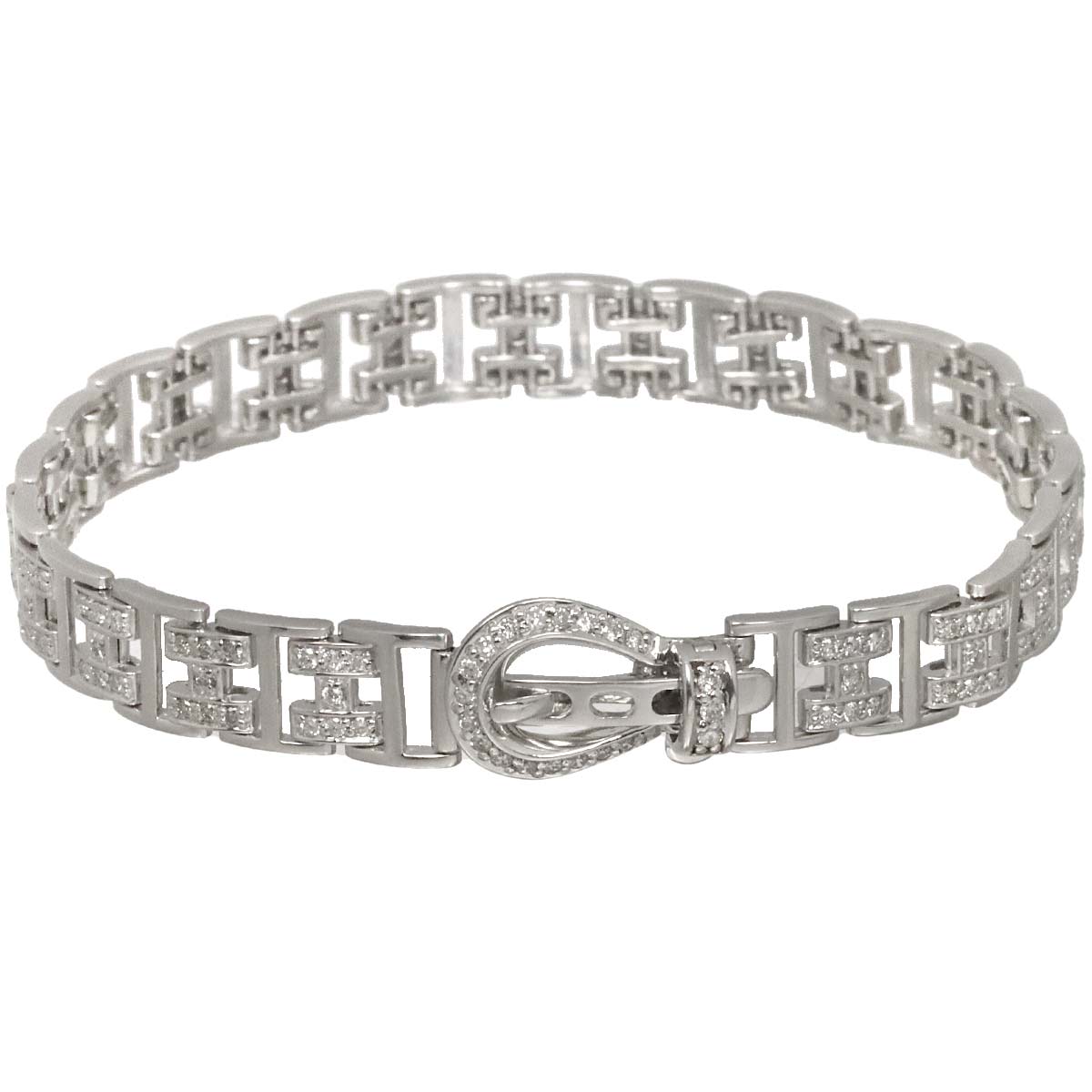 Diamond 1.25ct Bracelet 18K K18 WG White Gold 750