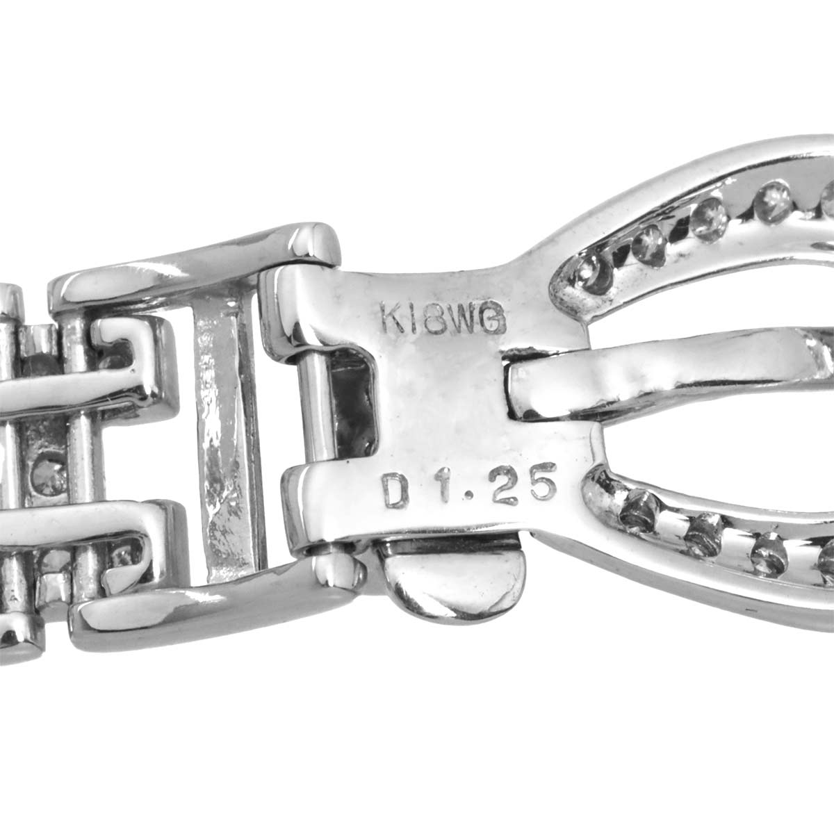 Diamond 1.25ct Bracelet 18K K18 WG White Gold 750