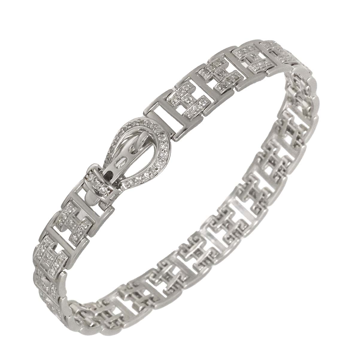 Diamond 1.25ct Bracelet 18K K18 WG White Gold 750