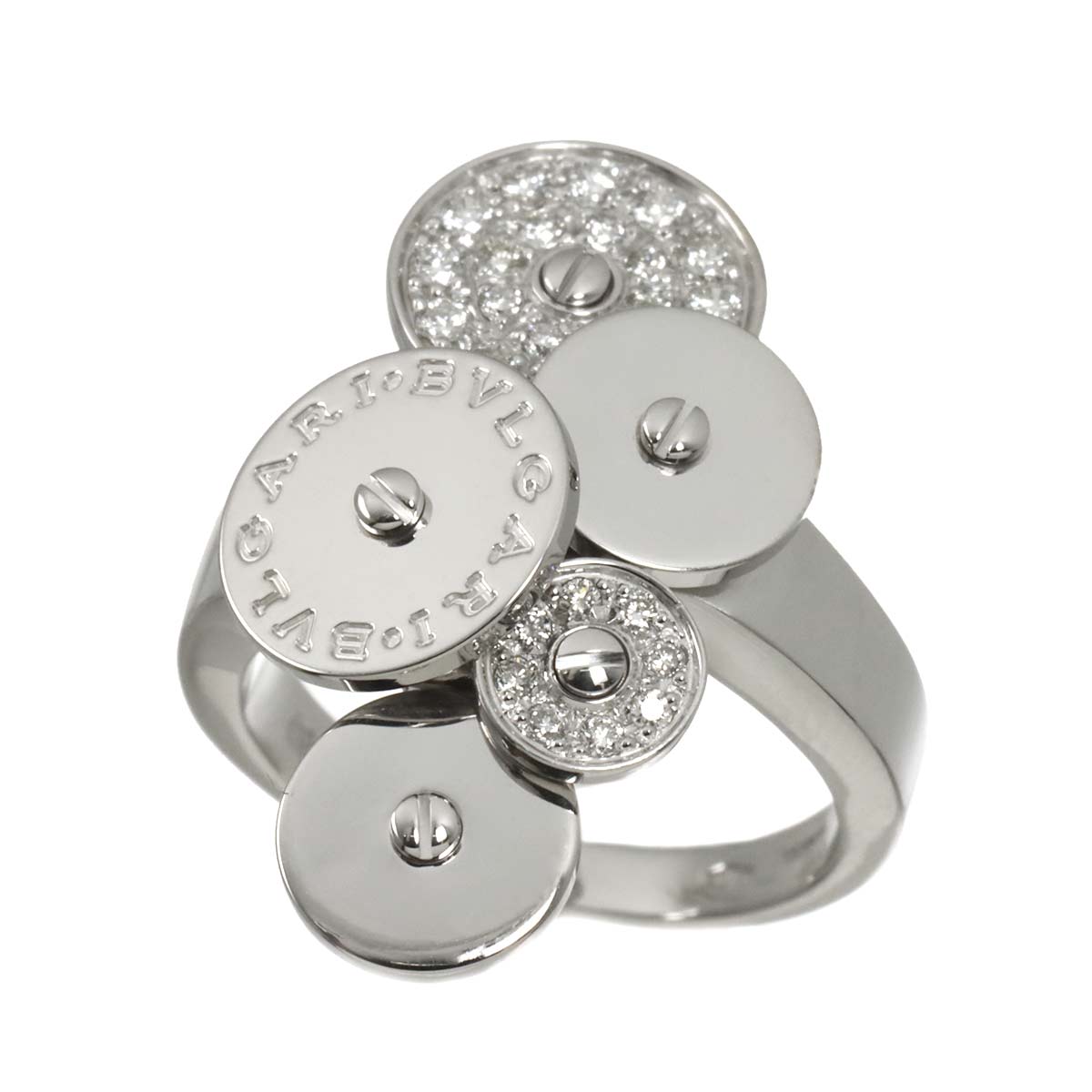 Cicladi Diamond Ring 18K White Gold 750 Size 5.25-5.5(US)
