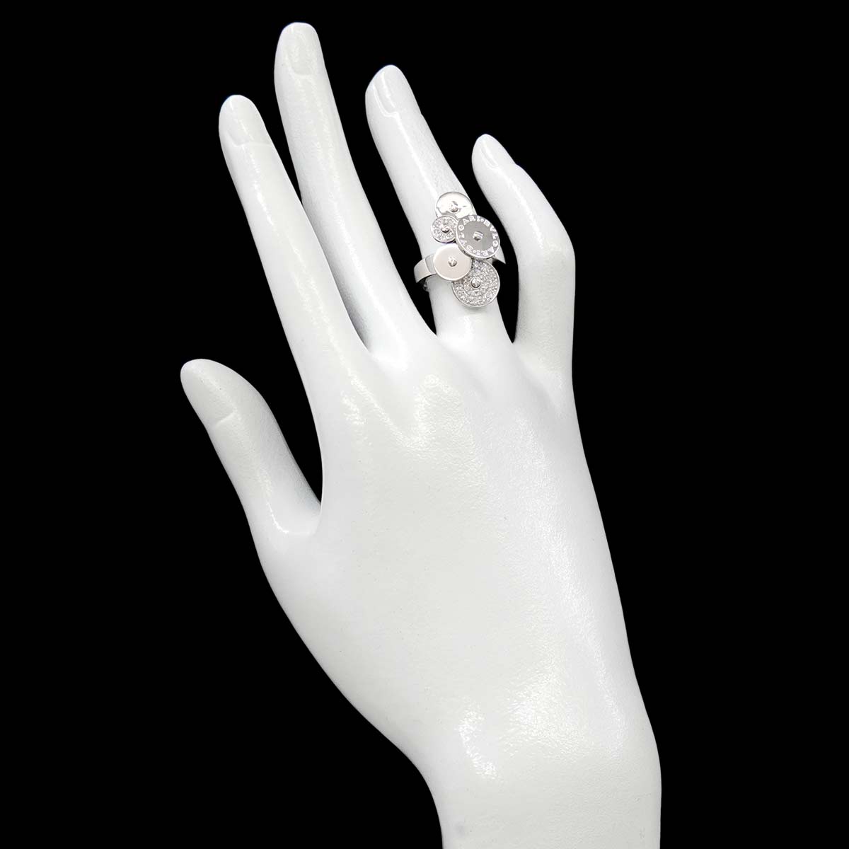 Cicladi Diamond Ring 18K White Gold 750 Size 5.25-5.5(US)