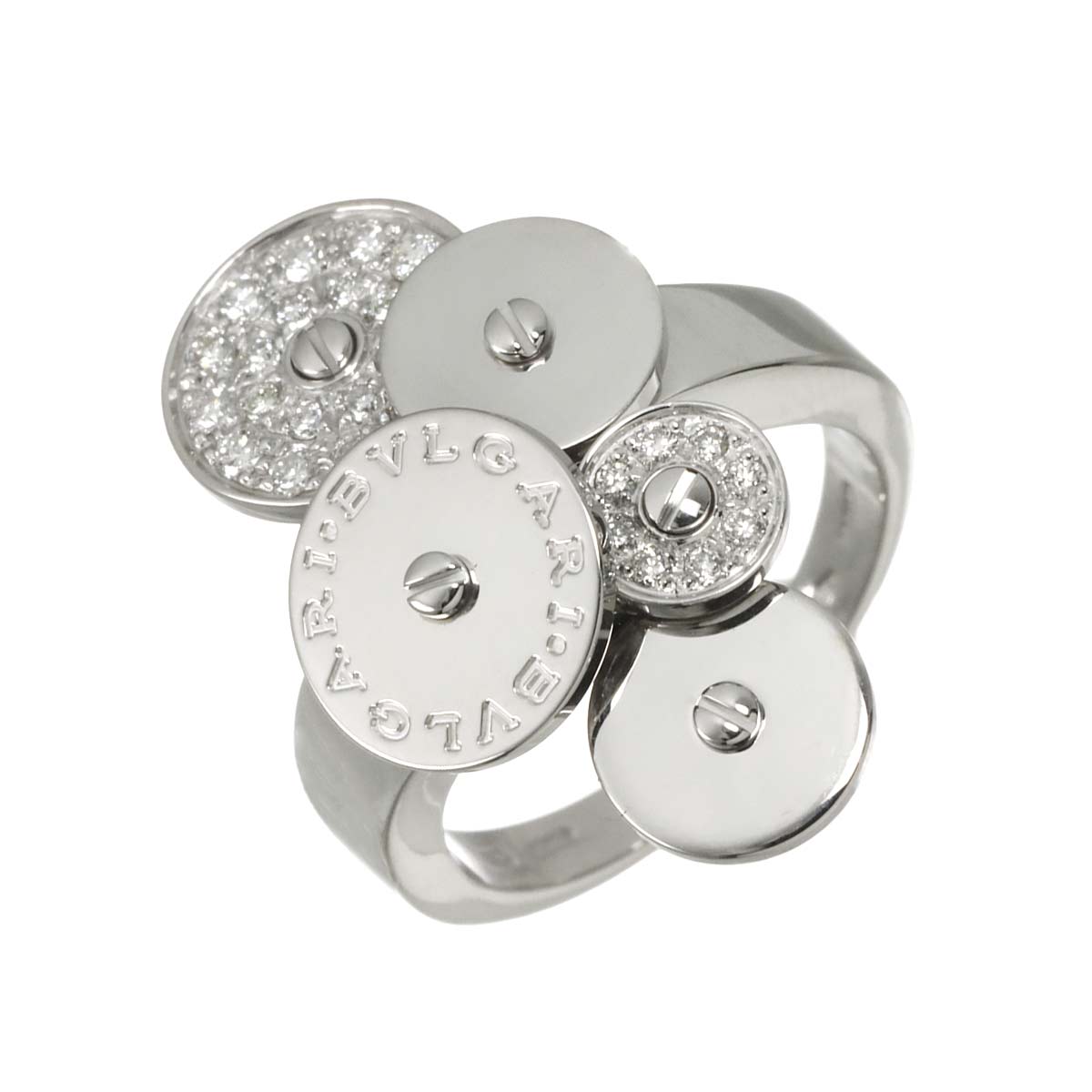 Cicladi Diamond Ring 18K White Gold 750 Size 5.25-5.5(US)