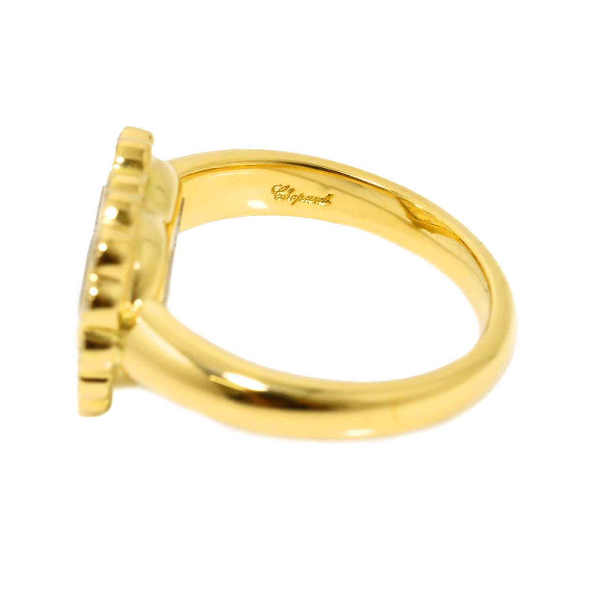 Happy Diamond Heart Ring 18K YG 750 Size5.5-5.75(US)