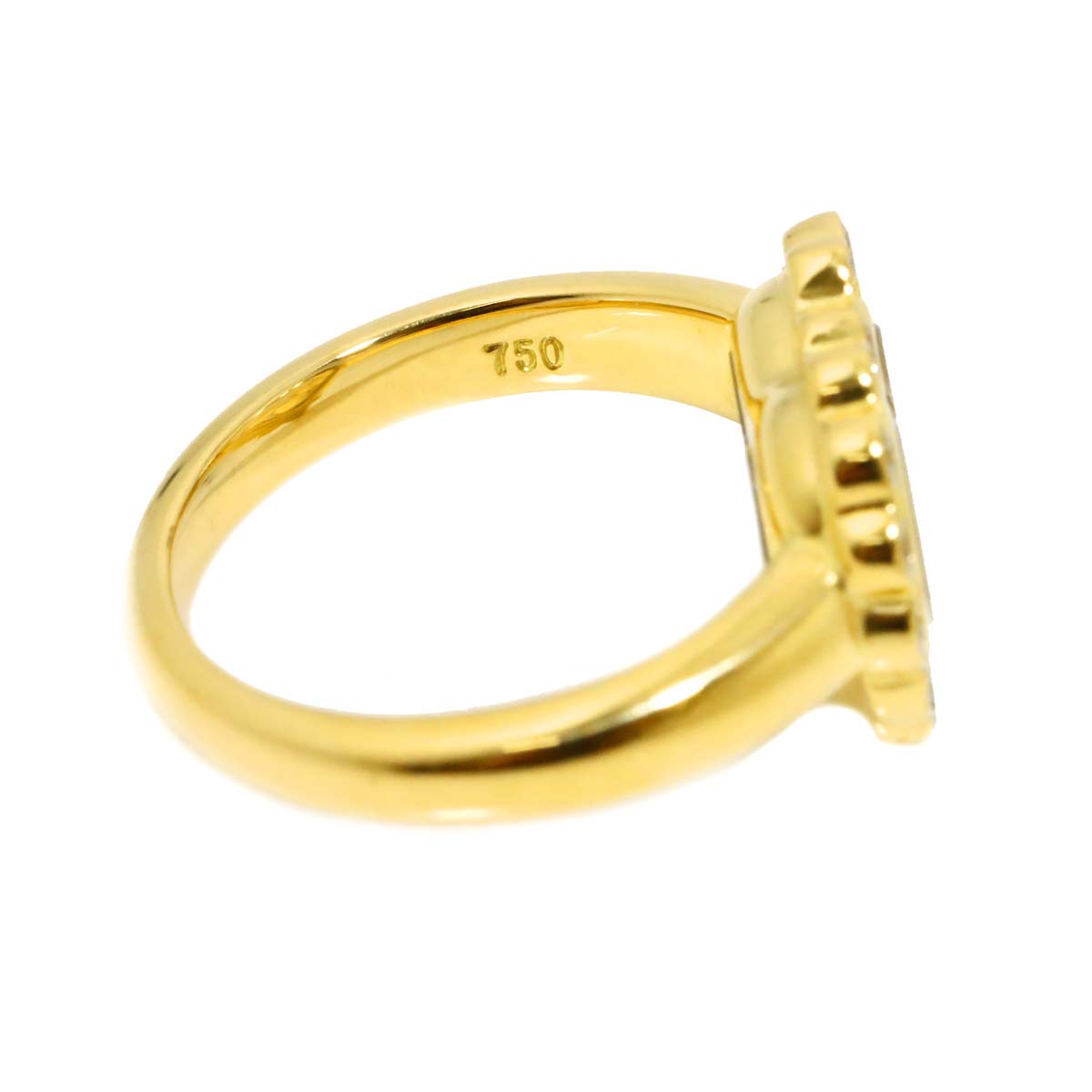 Happy Diamond Heart Ring 18K YG 750 Size5.5-5.75(US)