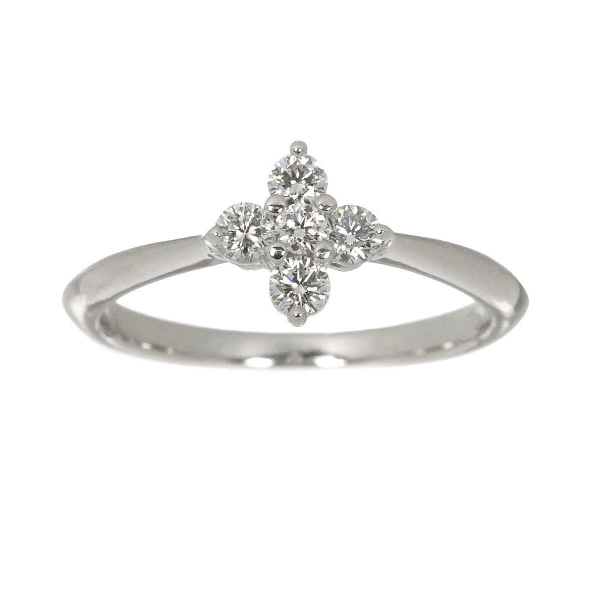 Diamond 0.20ct Ring 18K WG 750 size4.5(US)