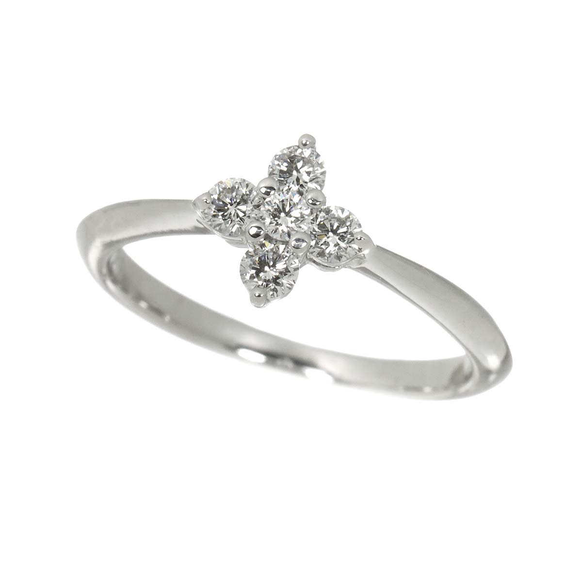 Diamond 0.20ct Ring 18K WG 750 size4.5(US)