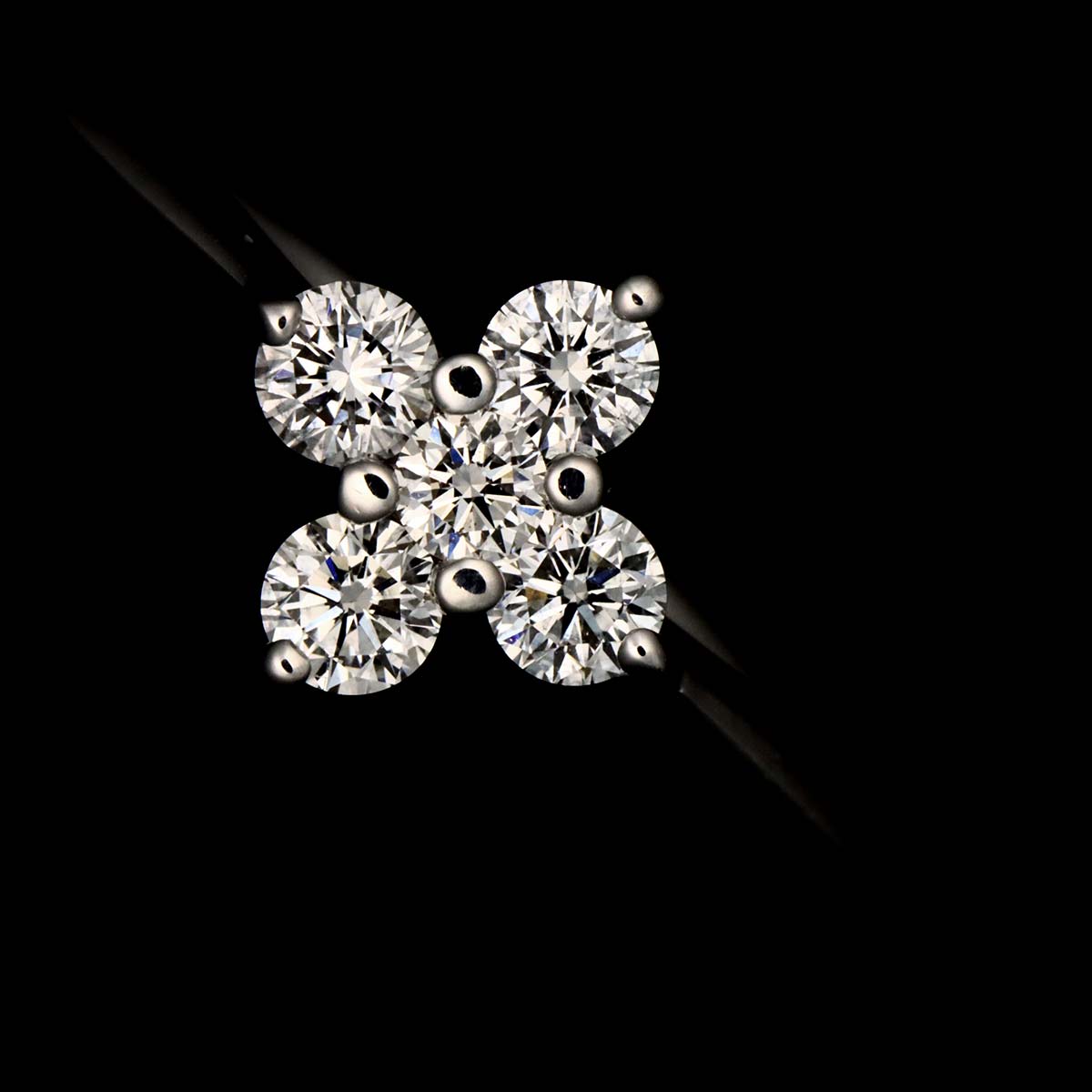 Diamond 0.20ct Ring 18K WG 750 size4.5(US)