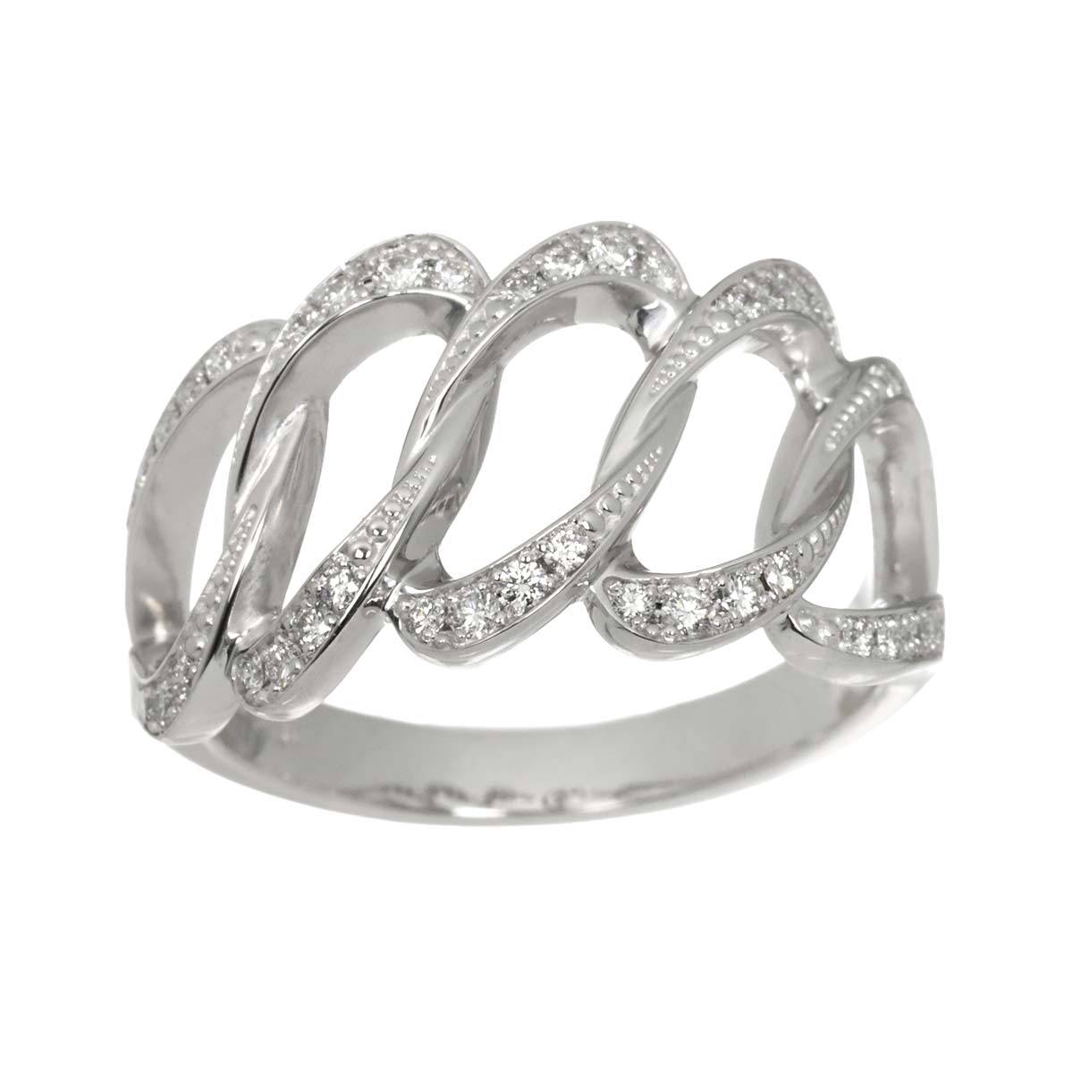 Diamond 0.30ct Ring 18K WG 750 size9-9.5(US)