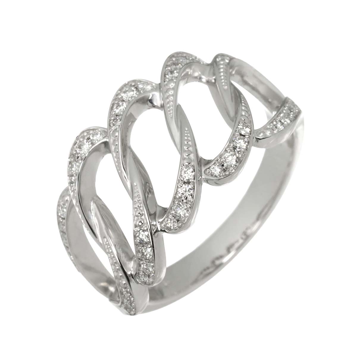 Diamond 0.30ct Ring 18K WG 750 size9-9.5(US)