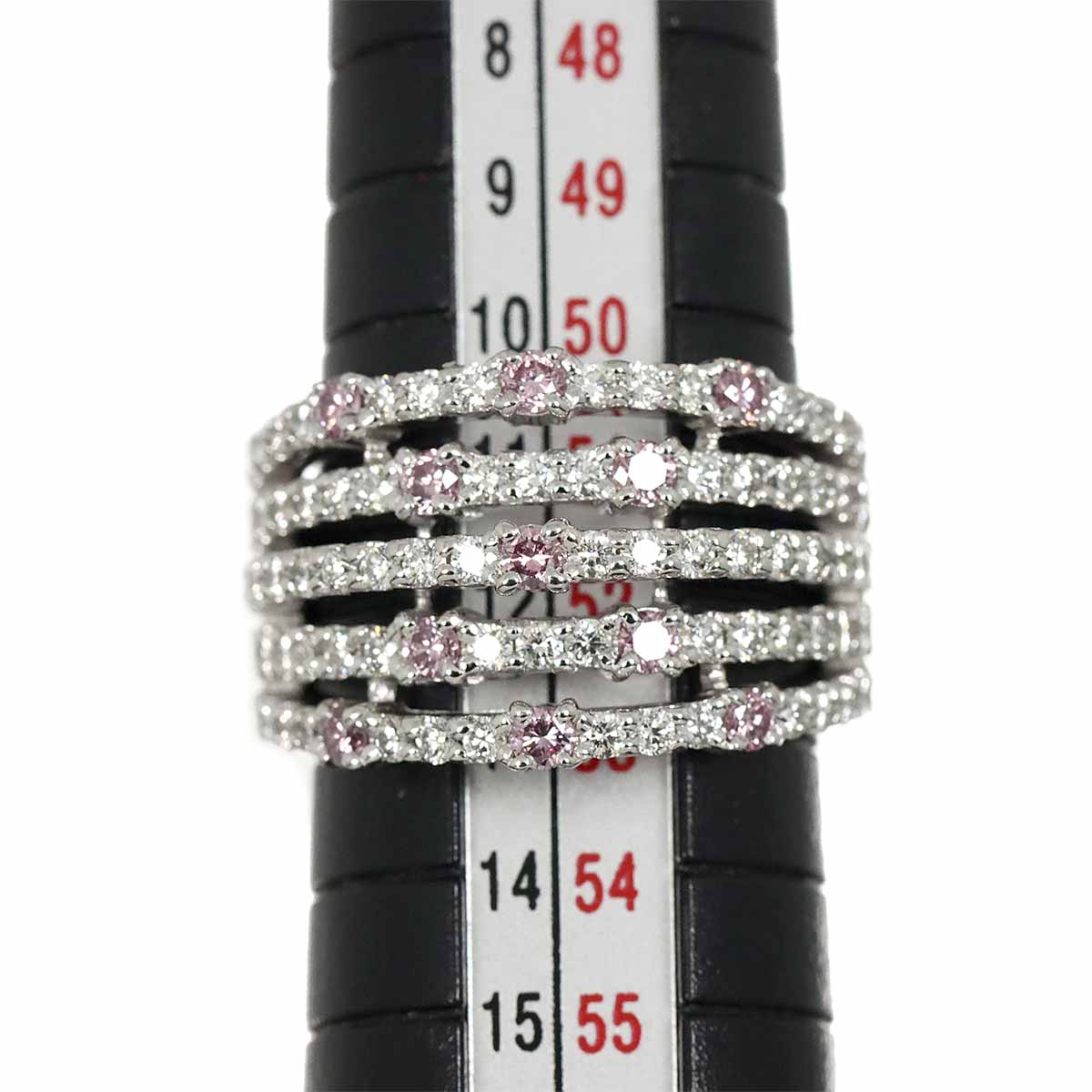 PinkDiamond 1.41ct Ring 18K White Gold 750 Size6(US)