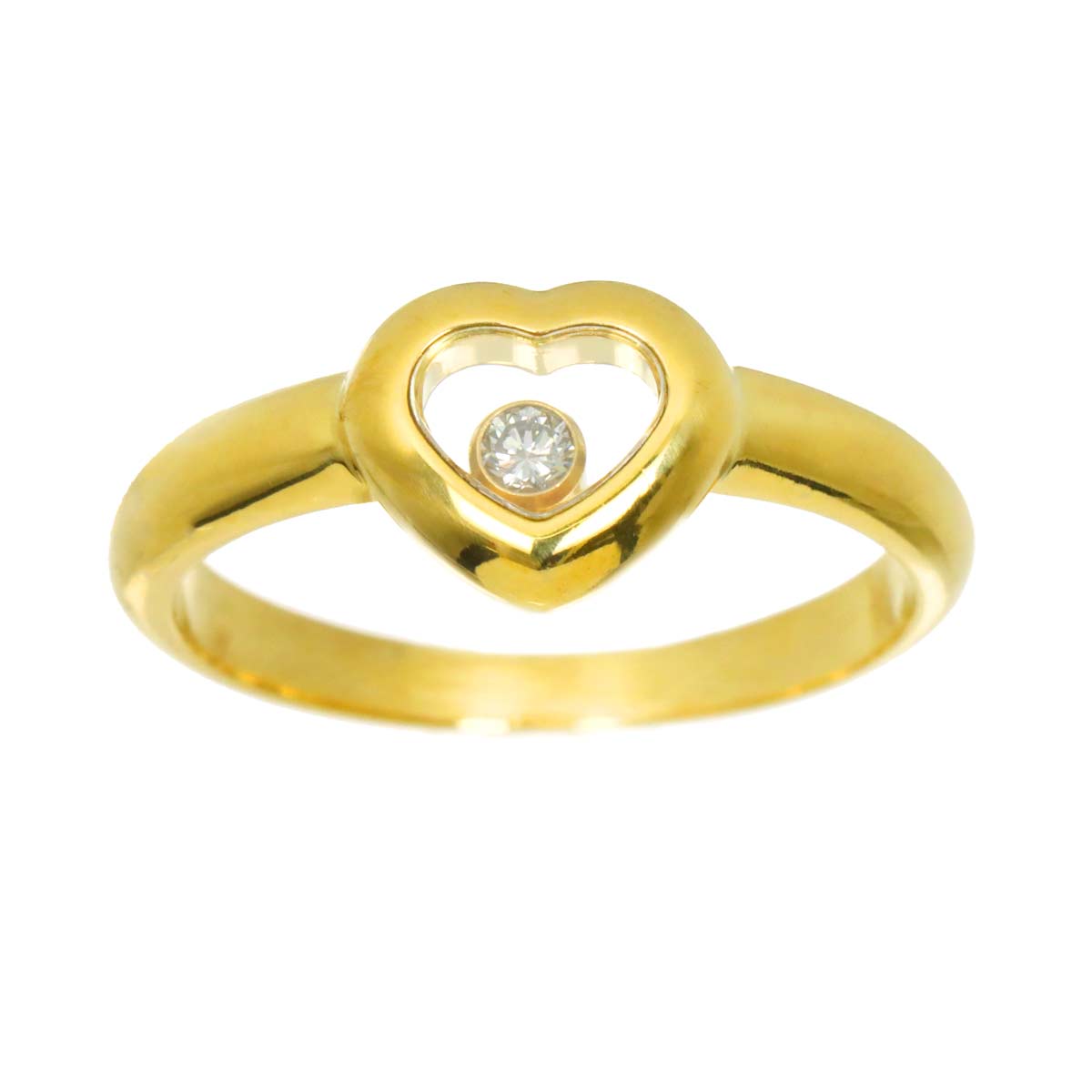 Happy Diamond Ring 18K YG 750 Size6.5-6.75(US)