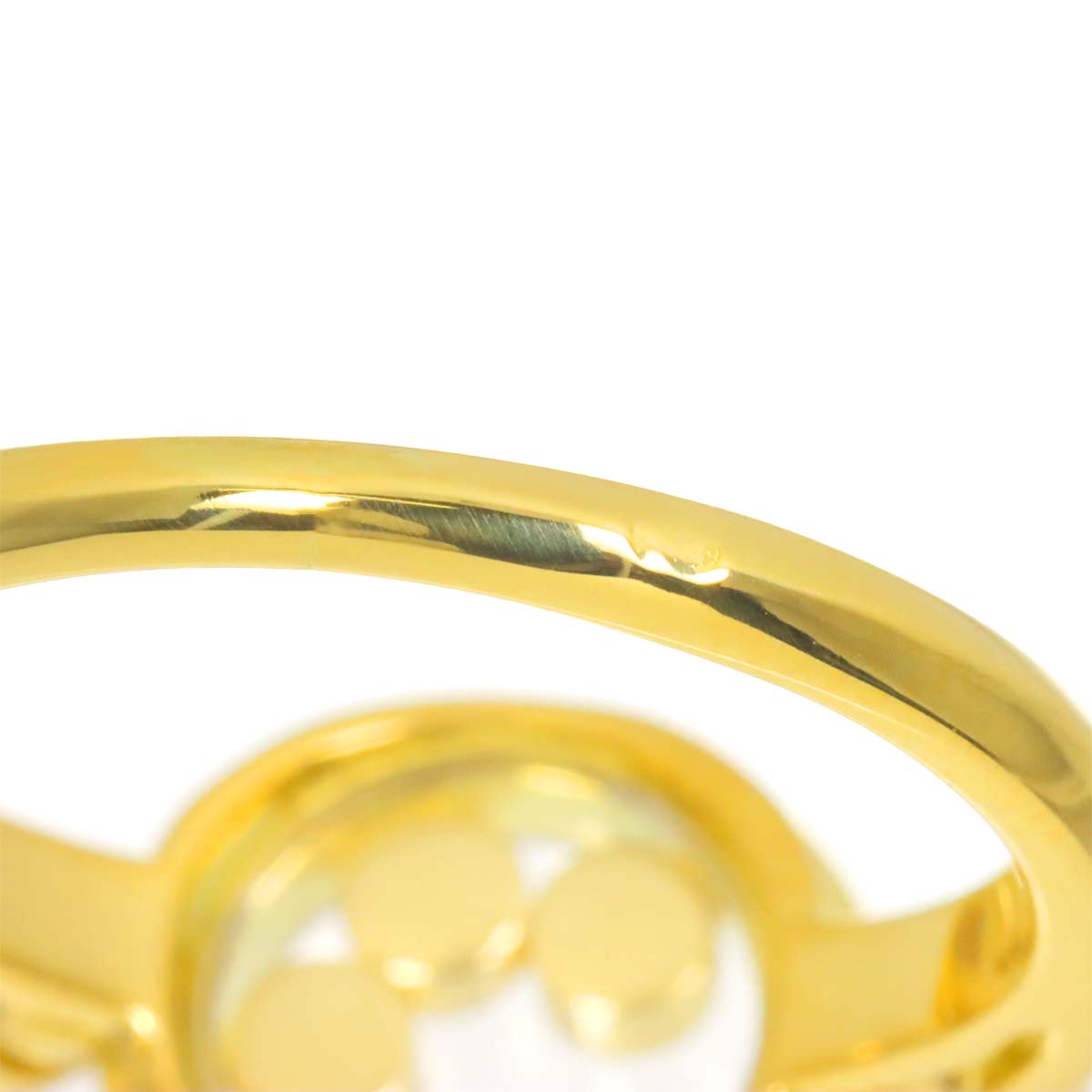 Happy Diamond Ring 18K YG 750 Size6(US)
